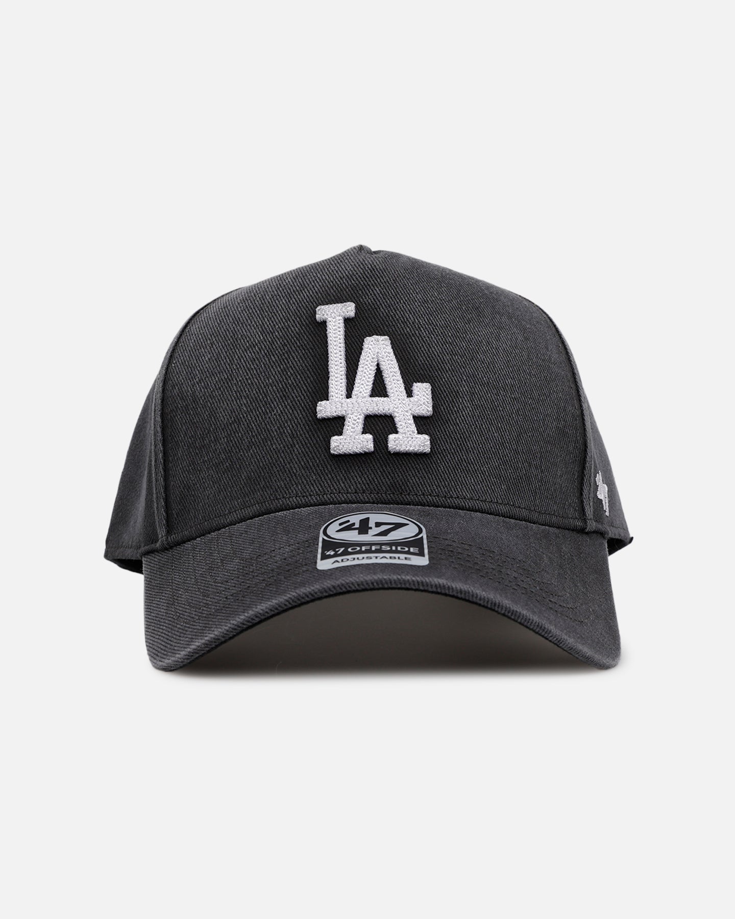 47 Brand Los Angeles Dodgers 'Washed Black' Snapback Hat - Adjustable Baseball Cap for Men & Women - Perfect for Games, Streetwear & Casual Outfits