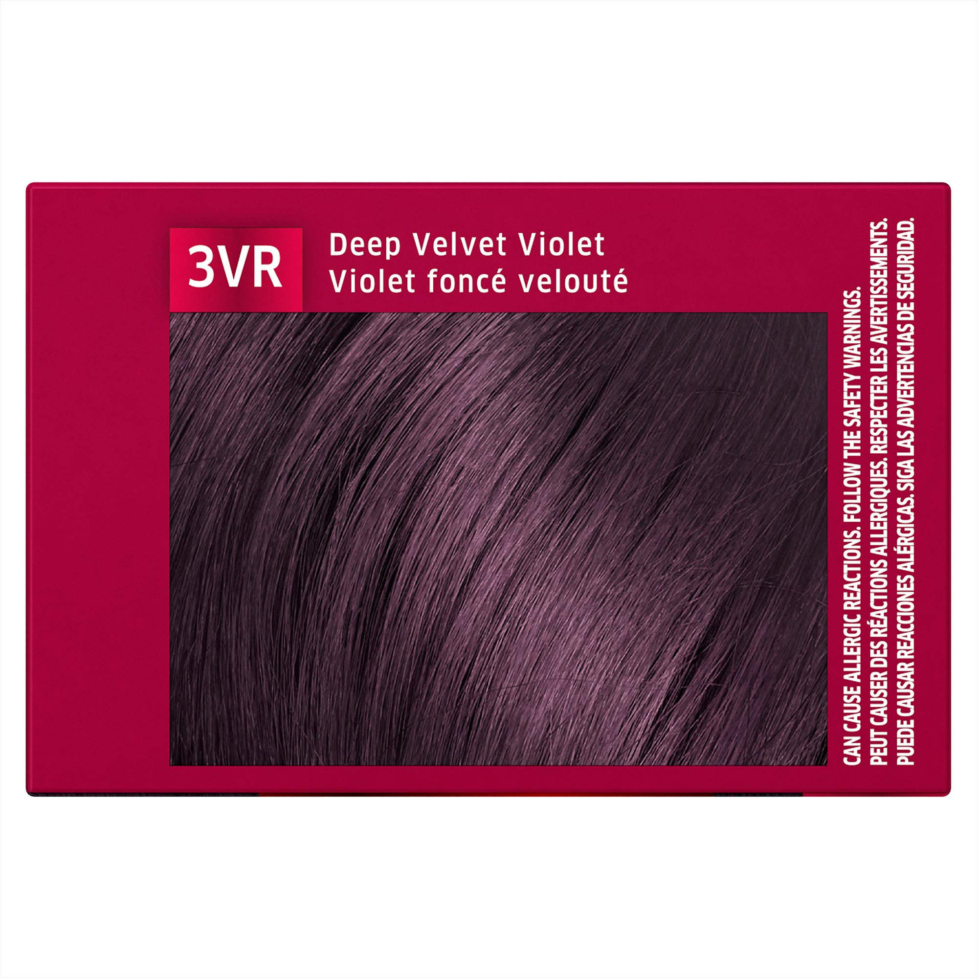 Vidal Sassoon Pro Series Permanent Hair Dye - 3VR Deep Velvet Violet Hair Color (1 Pack) | Long-Lasting Vibrant Color for Brunettes & Dark Hair | At-Home Salon Quality Hair Coloring