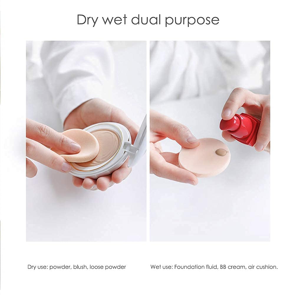 Premium MeeTo Makeup Sponge Set of 6 - Soft Beauty Blender for Foundation, Powder & Smooth Application | Ideal for Daily Makeup Routine, Travel & Professional Use