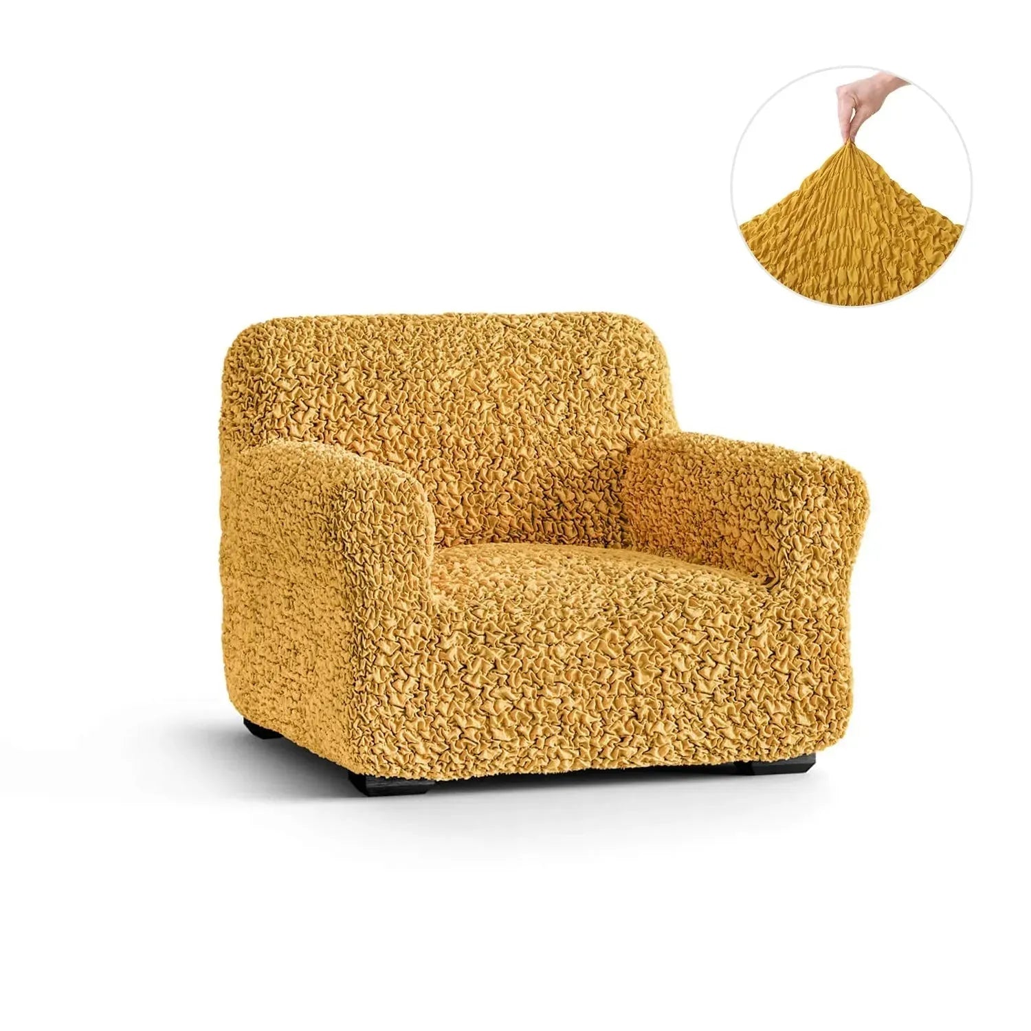 Fuco Cotton Armchair Slipcover - Soft, Washable Furniture Protector for Living Room, Bedroom & Office Use