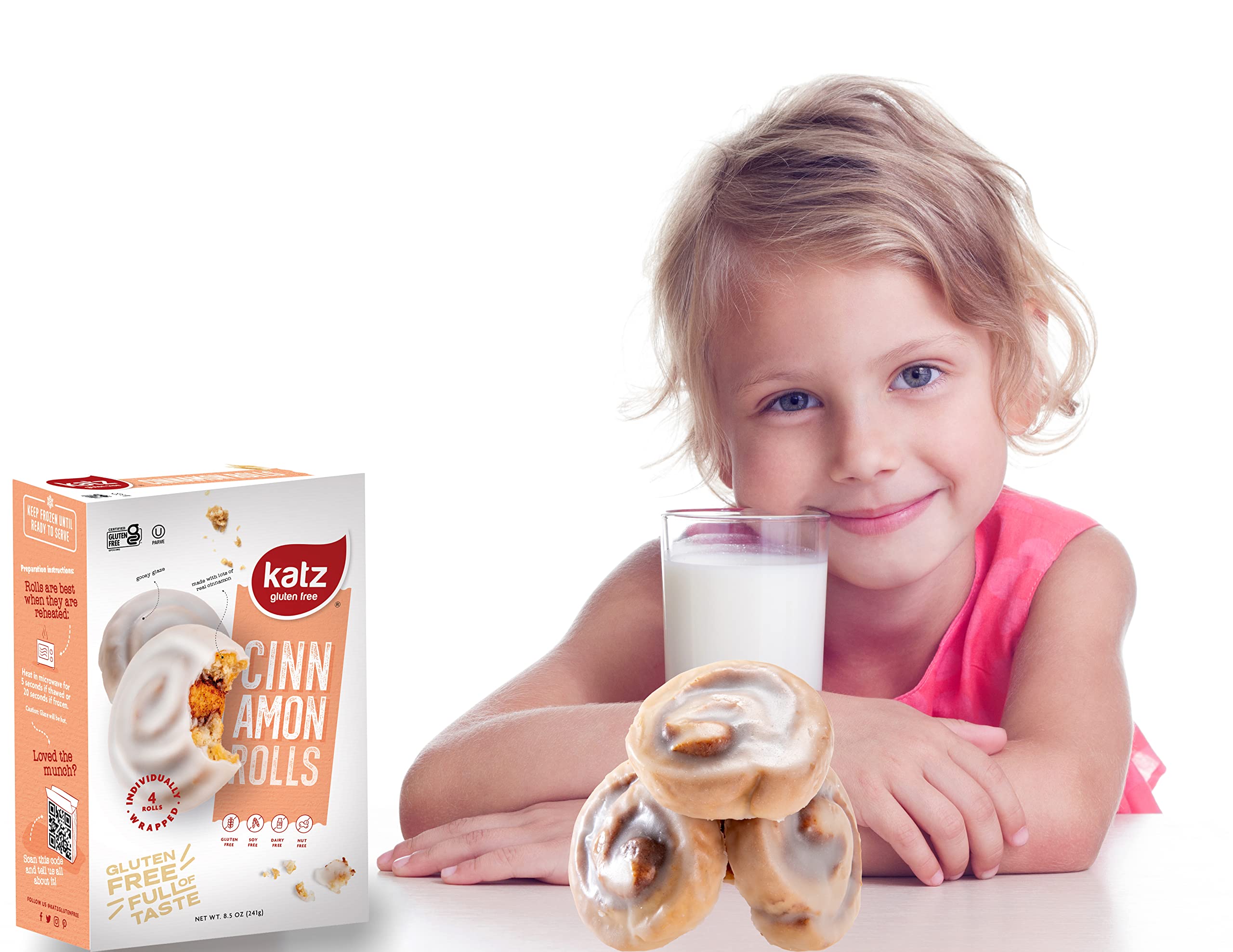 Katz Gluten Free Cinnamon Lovers Variety Pack - 6 Pack | Includes Cinnamon Buns, Toaster Pastries, Rugelach, Donuts & Donut Holes | Nut Free, Soy Free, Kosher Certified | Perfect for Breakfast, Snacks & Desserts | Allergy Friendly Treats for Adults & Kids