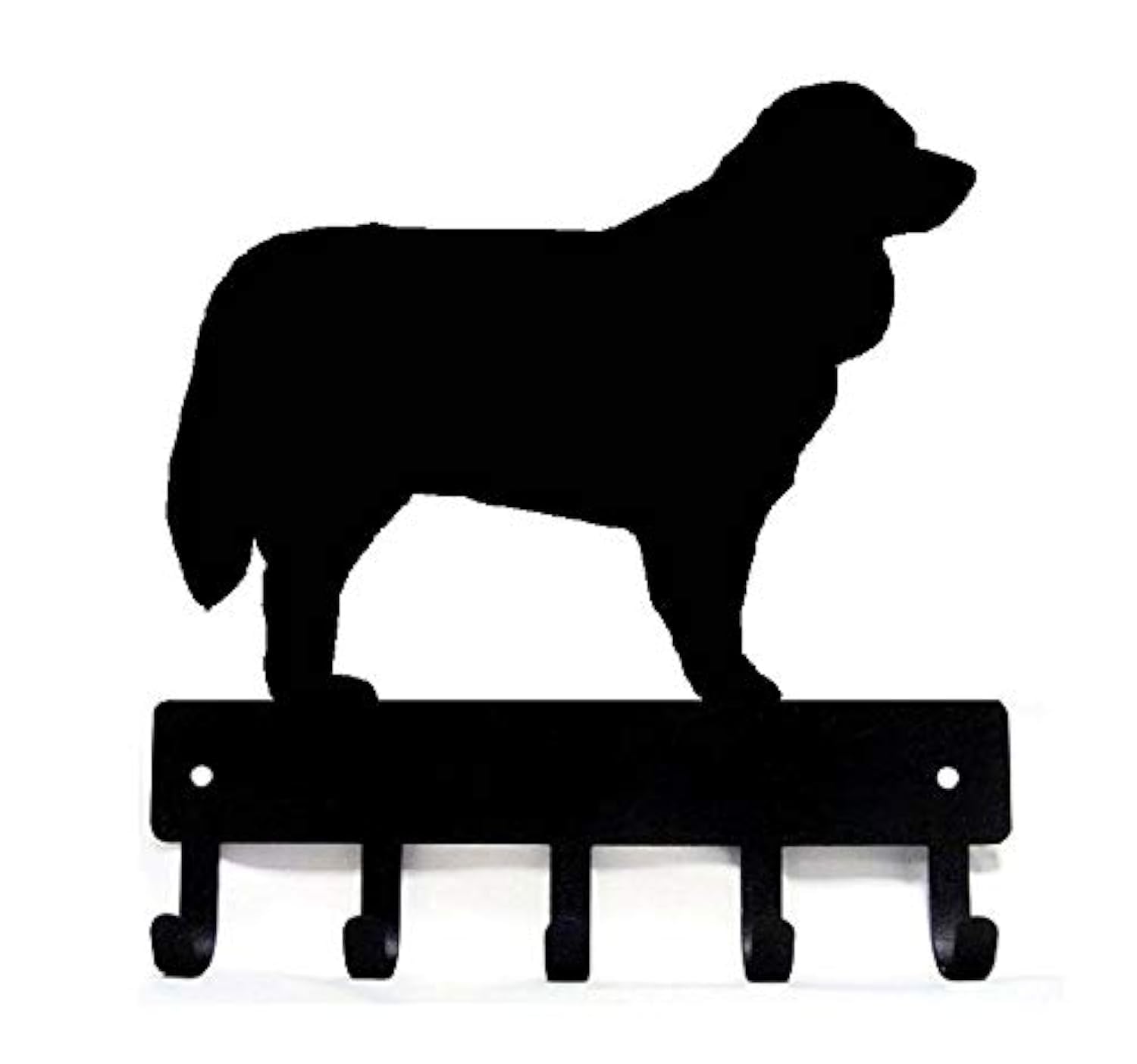 Bernese Mountain Dog Key Holder - 6 Inch Wall Mount Key Hanger with 5 Hooks - Handmade in USA - Perfect for Entryway, Mudroom & Home Organization