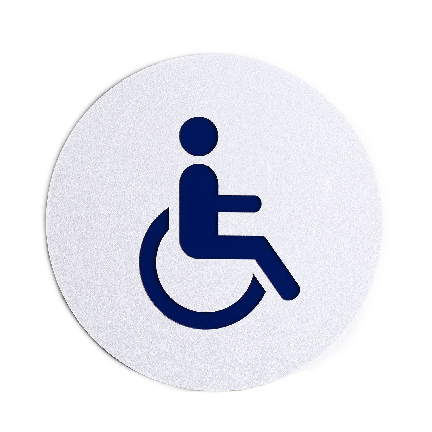 Source One Deluxe Peel and Stick ADA Compliant Restroom Sign - White Acrylic (Positive) for Accessible Bathrooms & Public Spaces