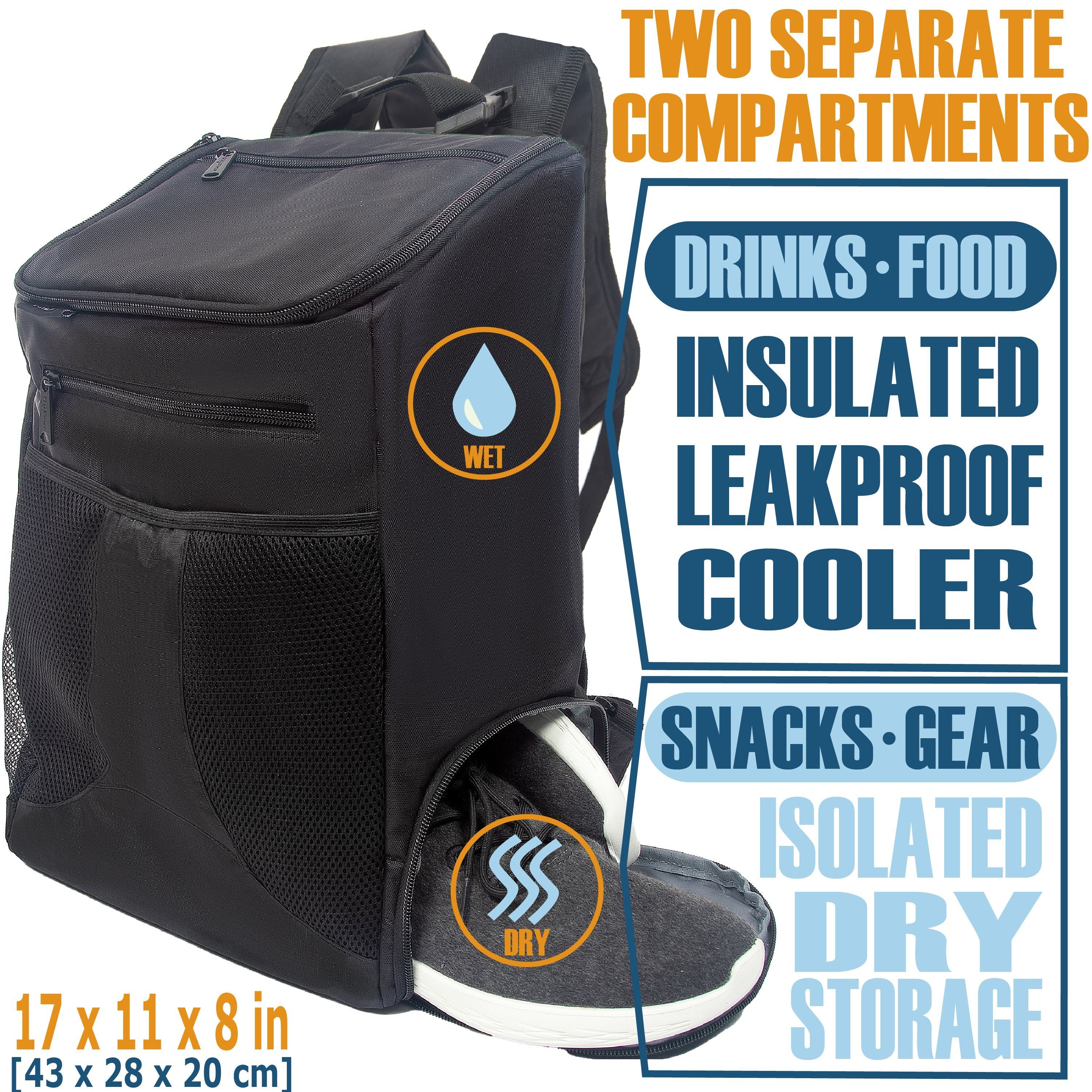 Athletico Golf Cooler Backpack - Insulated Golf Bag with Cooler Pocket, Lightweight & Durable for Golfers | Perfect for Golf Outings, Picnics & Outdoor Sports