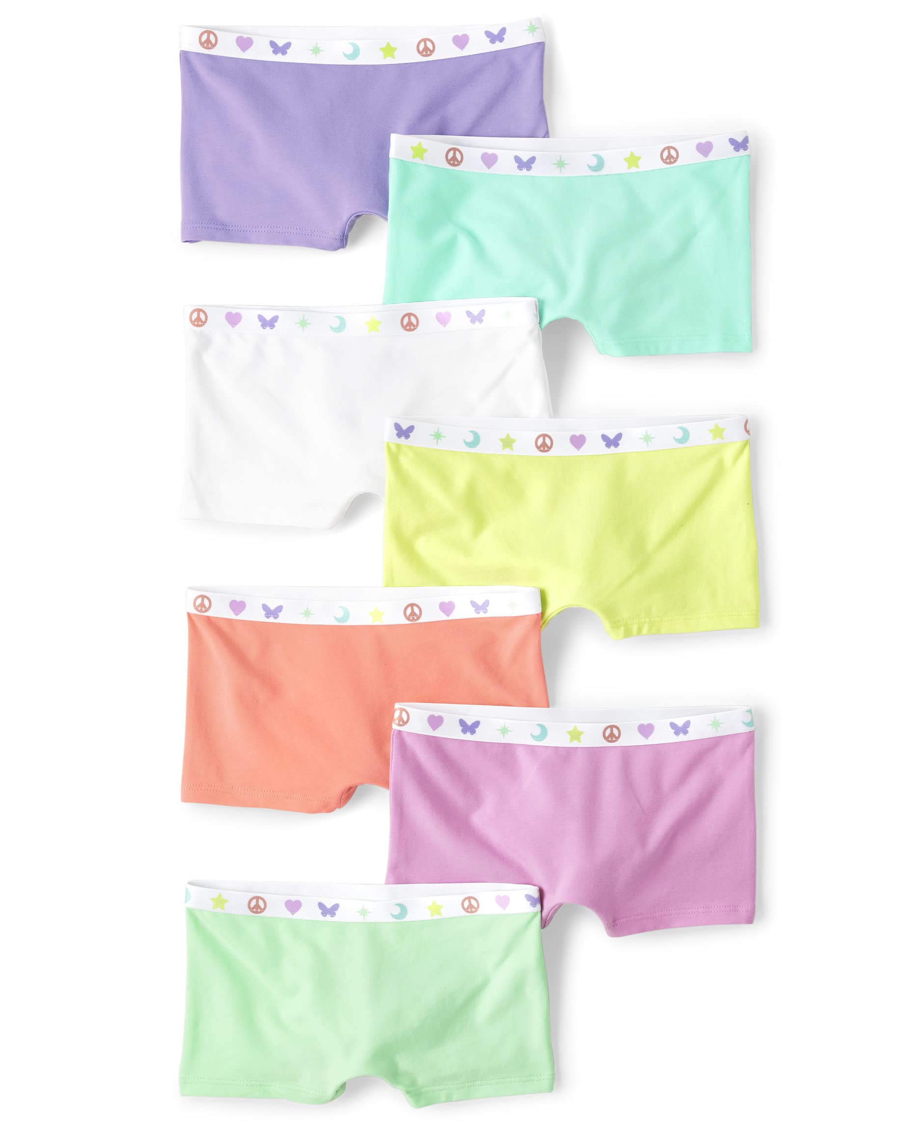 The Children's Place Girls' Cotton Underwear Shorts 5-Pack - Soft Breathable Comfort for Everyday Wear, School & Playtime