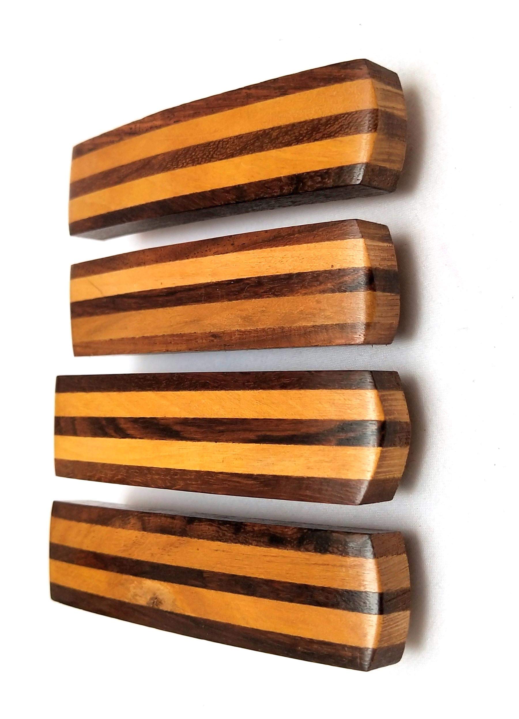 Master Arts Wooden Hair Clips - 4pcs Shisham Wood Hairpins for Women & Girls
