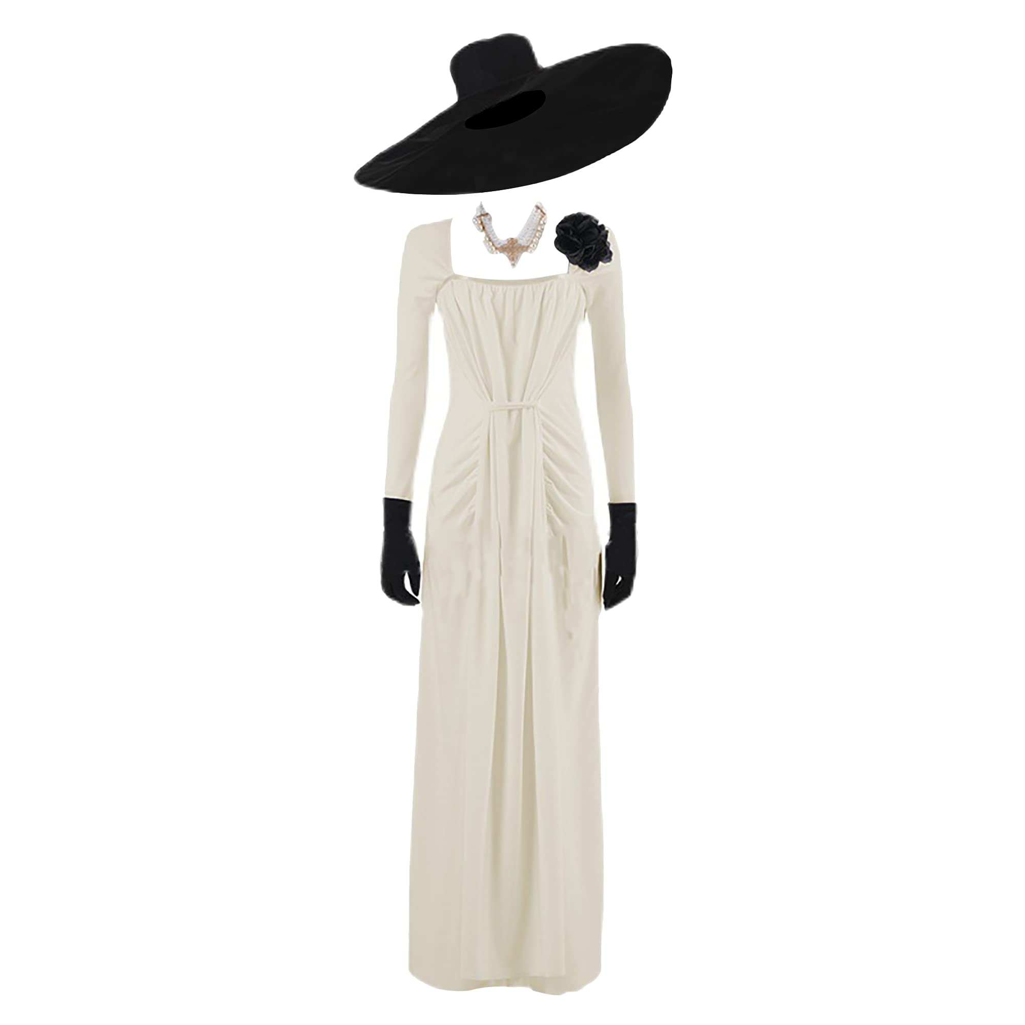 Alcina Dimitrescu Cosplay Costume Set - Lady Dimitrescu Dress & Hat for Halloween, Cosplay Events & Video Game Conventions | Resident Evil Village Inspired Outfit