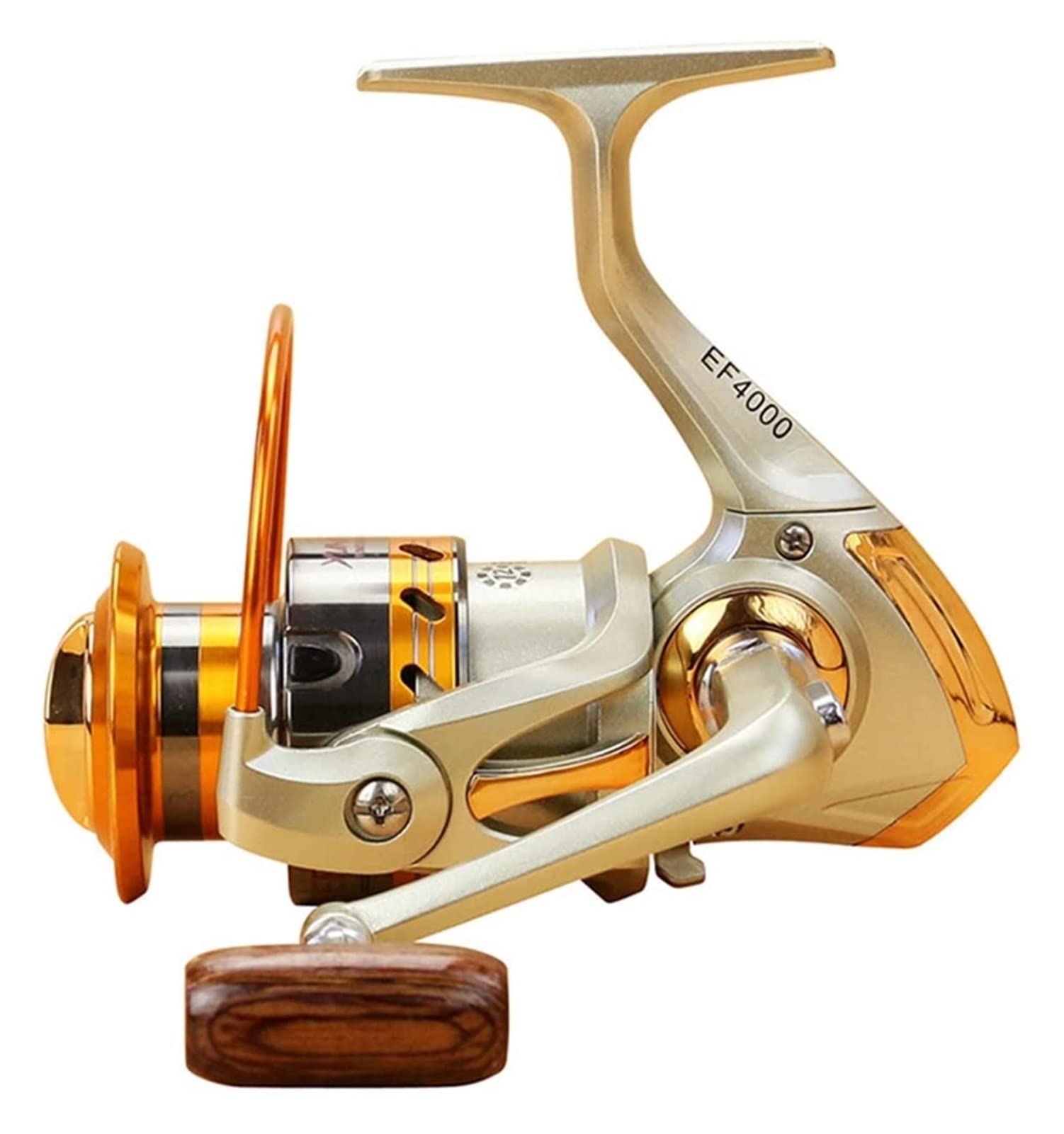 Premium 5000 Series Metal Spinning Fishing Reel - 12 Bearing Ball System, 5.5:1 Gear Ratio - Smooth Long Distance Casting for Saltwater & Freshwater Fishing - Ideal for Surf, Pier and Boat Angling (Color: 5000 Series, Size: 12)