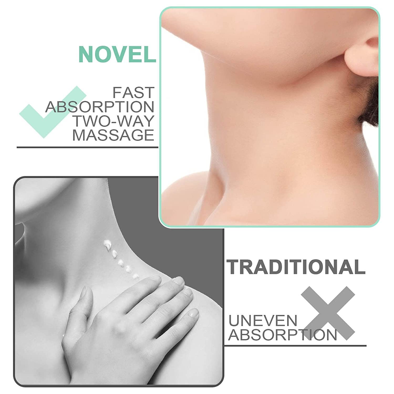 Gfouk Mandibular Lymph Nodes Treatment Roller Cream - Anti-Aging Face Massage Roller for Wrinkles & Fine Lines Reduction - 3 Pack for Daily Skincare & Lymphatic Drainage