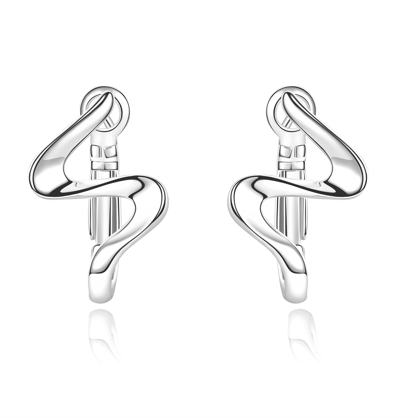 Stylish Silver Twisted Hoop Earrings for Women | Trendy Fashion Jewelry Gift | Perfect for Everyday Wear, Parties & Special Occasions