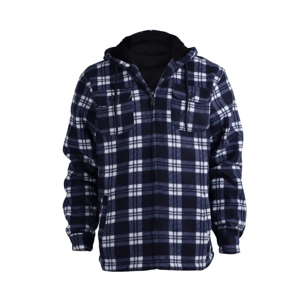 Men's Plaid Sherpa Lined Jacket - Warm Winter Flannel Shirt Jacket for Outdoor Activities & Casual Wear