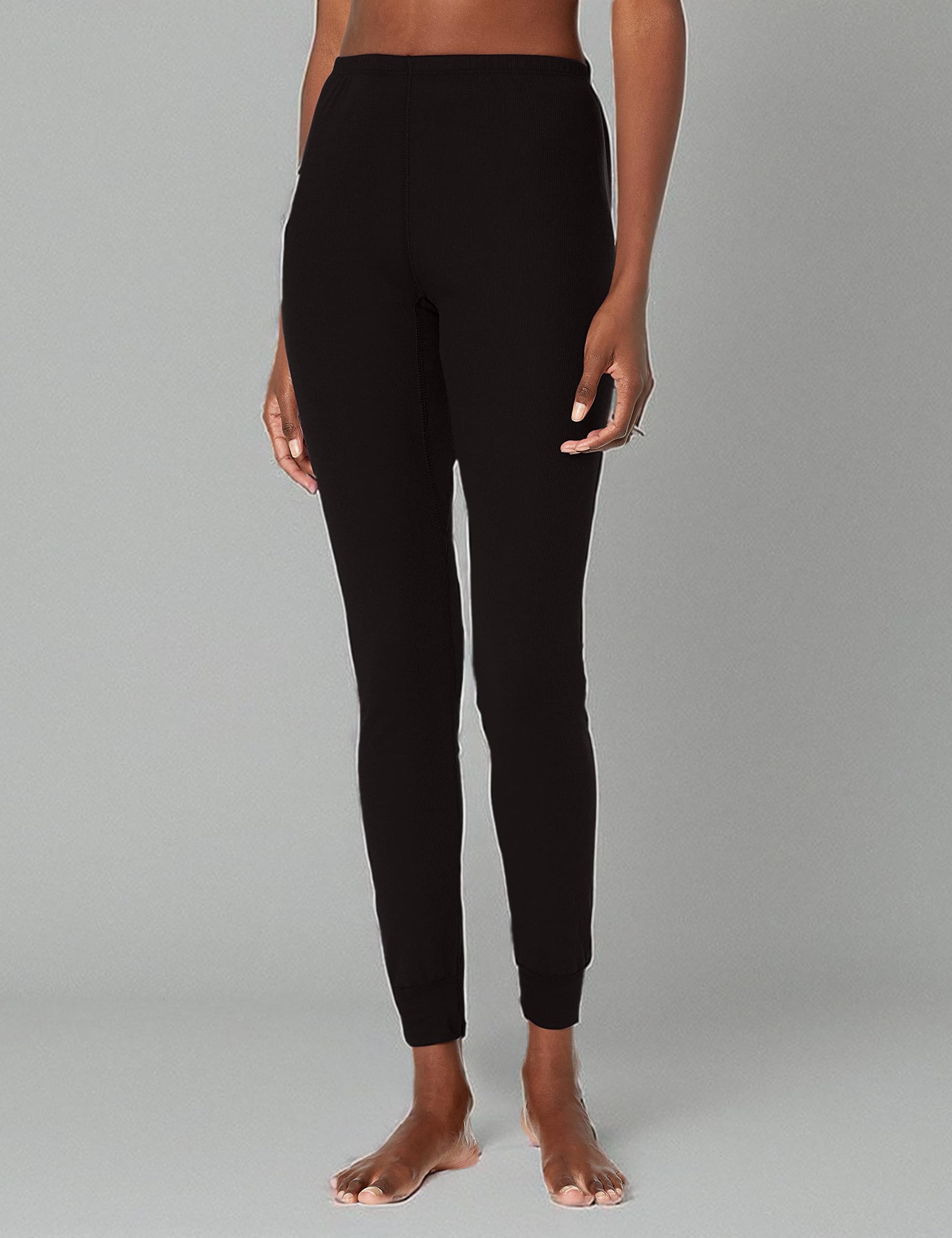 Fruit of the Loom Women's Micro Waffle Thermal Bottom Pants - Soft Fleece-Lined Winter Leggings for Cold Weather, Lounge & Sleepwear