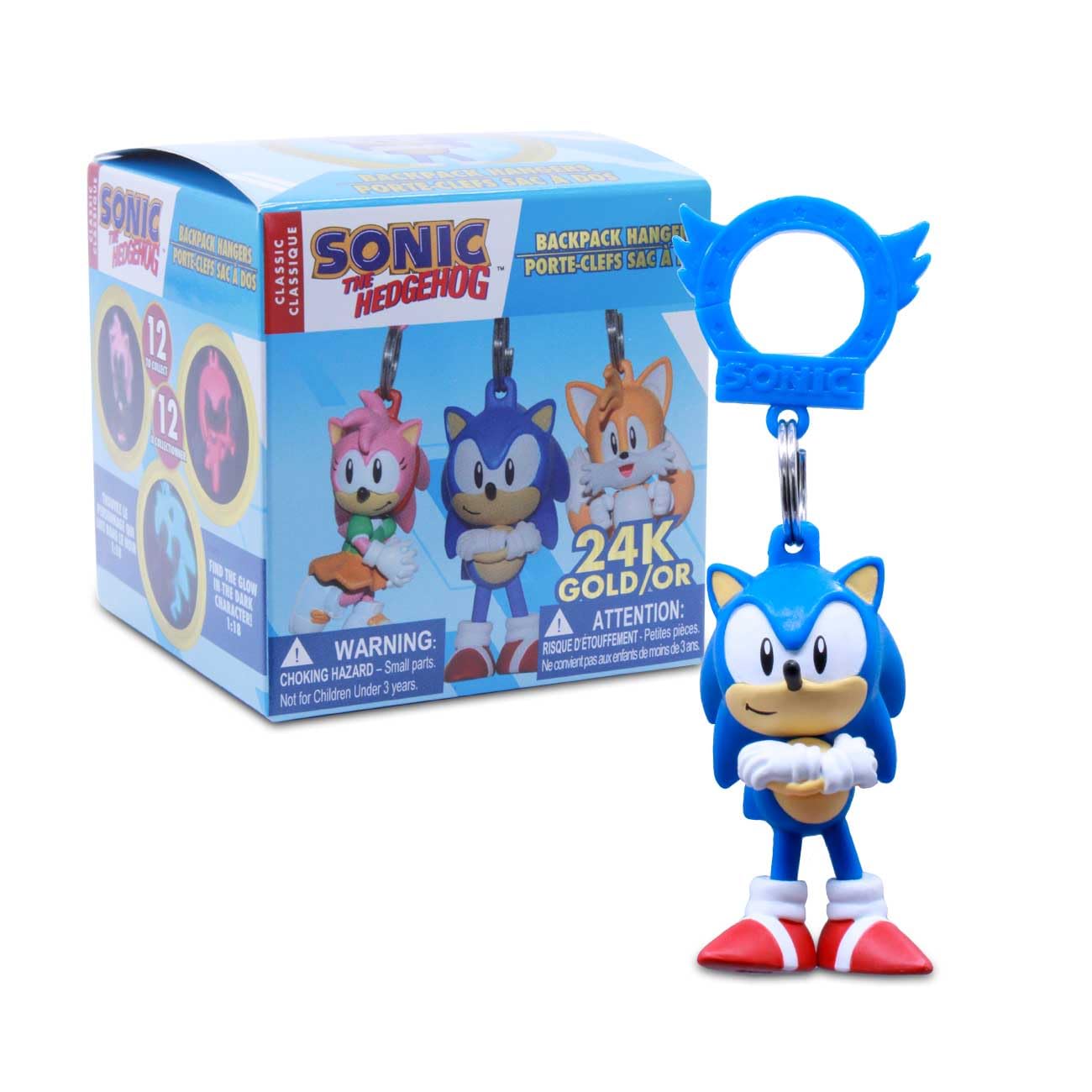 Sonic the Hedgehog Backpack Hangers (Series 5) - Fun Character Hooks for Kids School Bags, Bedrooms & Dorm Rooms - Just Toys LLC Official Licensed Product