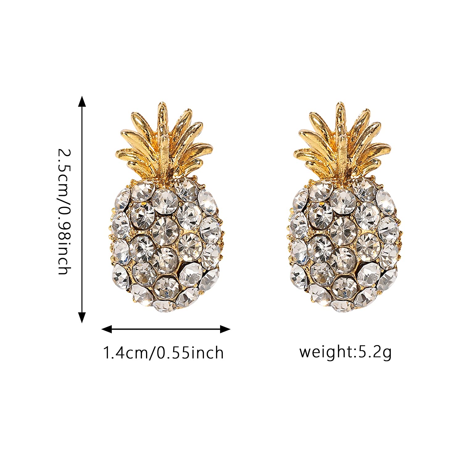 White Geometric Pearl Stud Earrings for Women - Classic Pineapple Design Fashion Jewelry | Perfect for Parties, Weddings & Everyday Wear