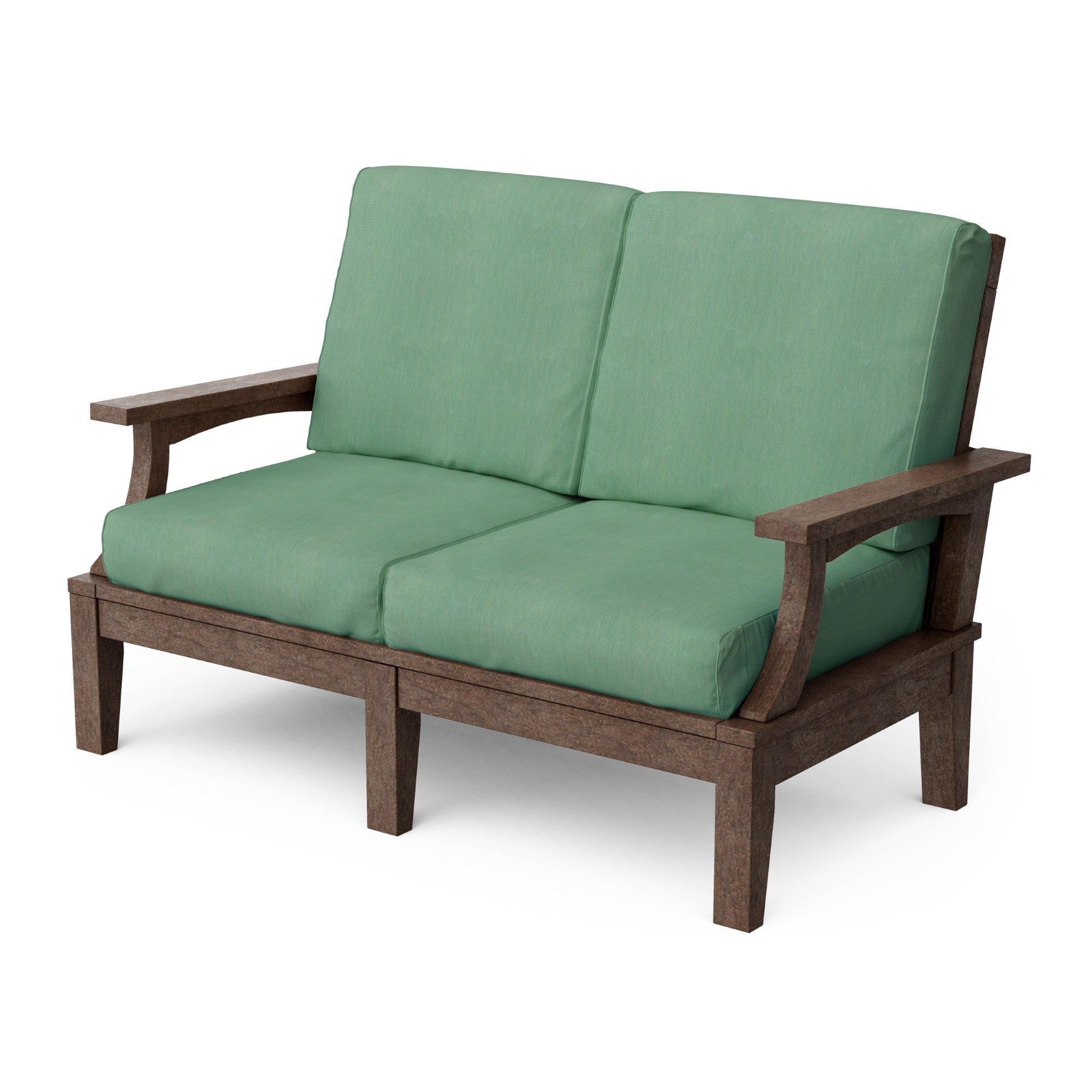 Heritage Deep Seating Love Seat Cushioned Sofa - Outdoor Patio Furniture for Garden, Poolside & Backyard Relaxation