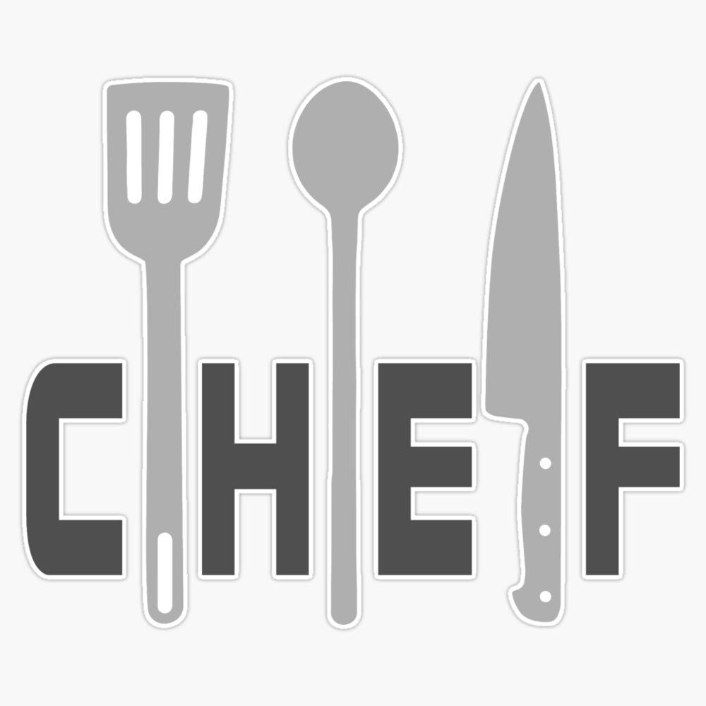 Chef Tools Vinyl Bumper Sticker - Waterproof 5 Inch Kitchen Decal for Cars, Laptops & Home Decor - Perfect for Chefs, Cooking Enthusiasts & Food Lovers