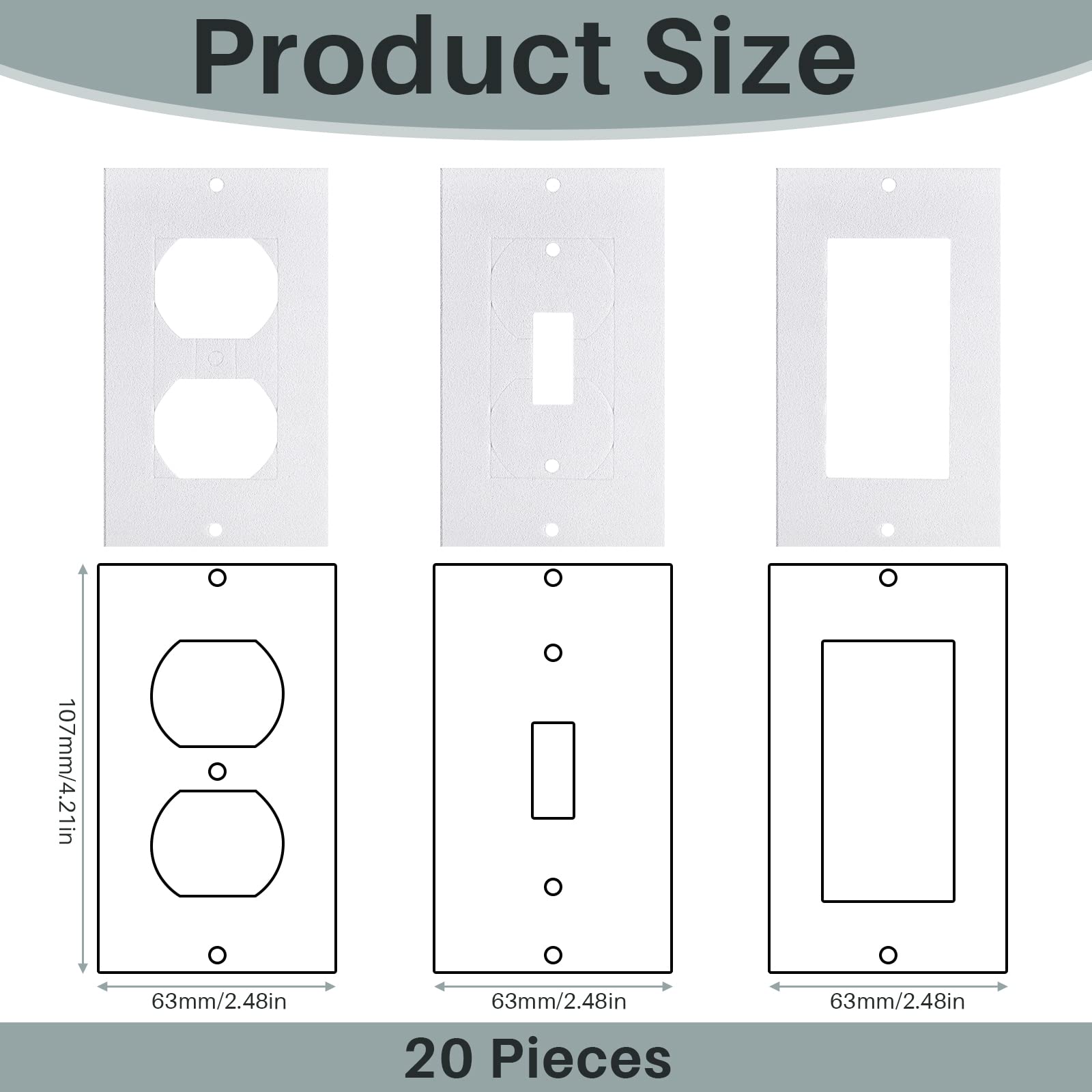 30-Pack White Weatherproof Wall Plate Insulation Gaskets - Outlet & Switch Sealer Pads for Single, Double & Triple Gang Switches - Improve Energy Efficiency & Reduce Drafts in Homes & Offices