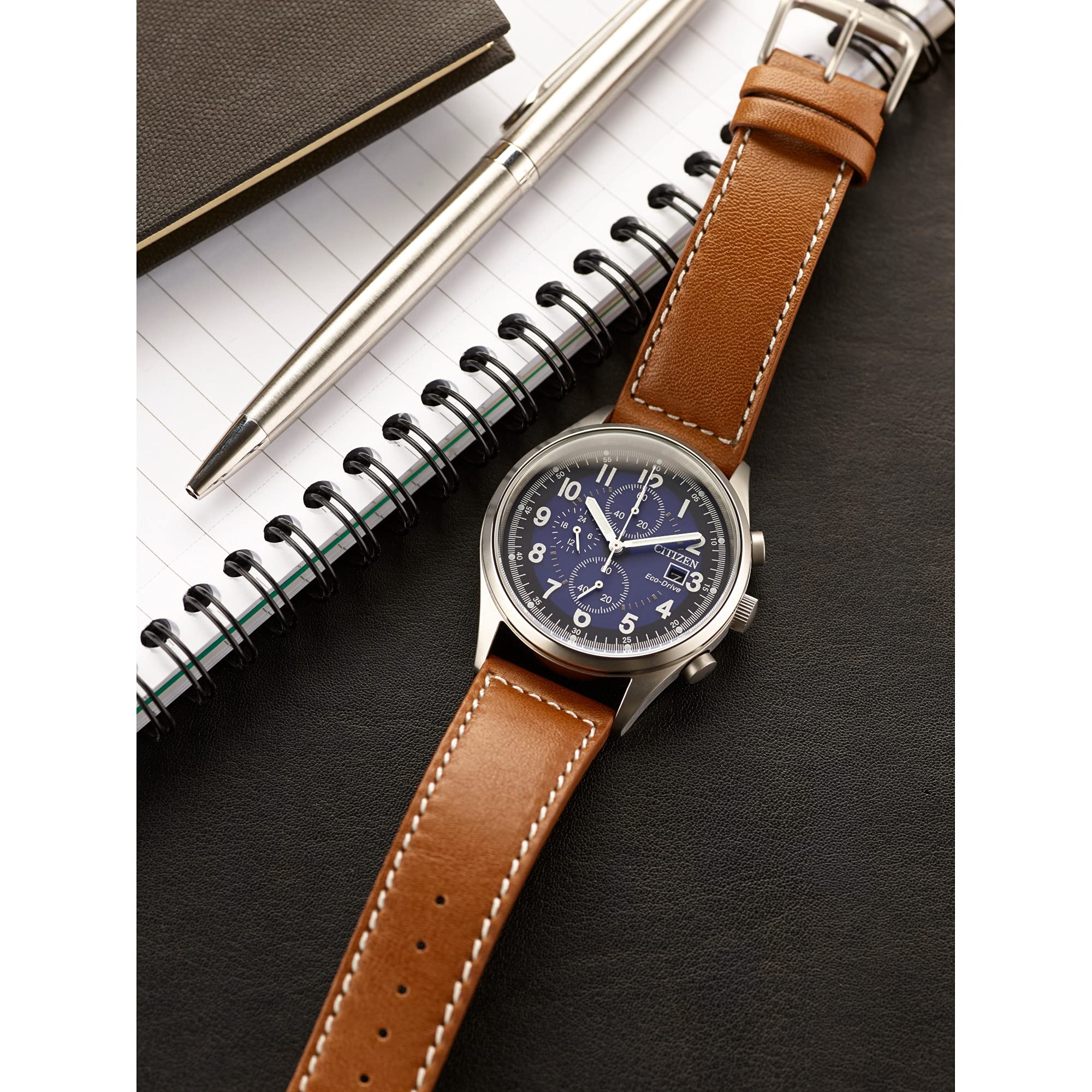 Citizen Men's Eco-Drive Stainless Steel Watch CA0621-05L with Date Window - Perfect for Business, Casual Wear & Outdoor Activities