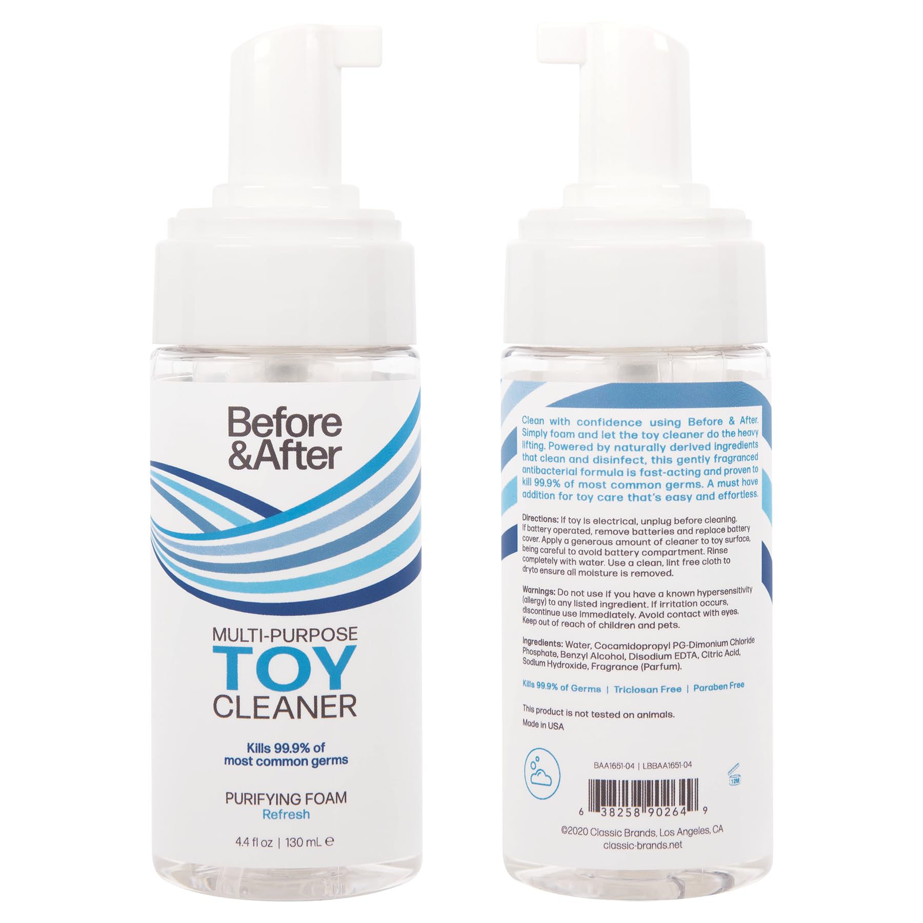 Before & After Multipurpose Adult Toy Cleaner Kit - Safe & Effective Intimate Product Cleaner for Silicone, Rubber & Plastic Toys | Perfect for Discreet Cleaning Before & After Use