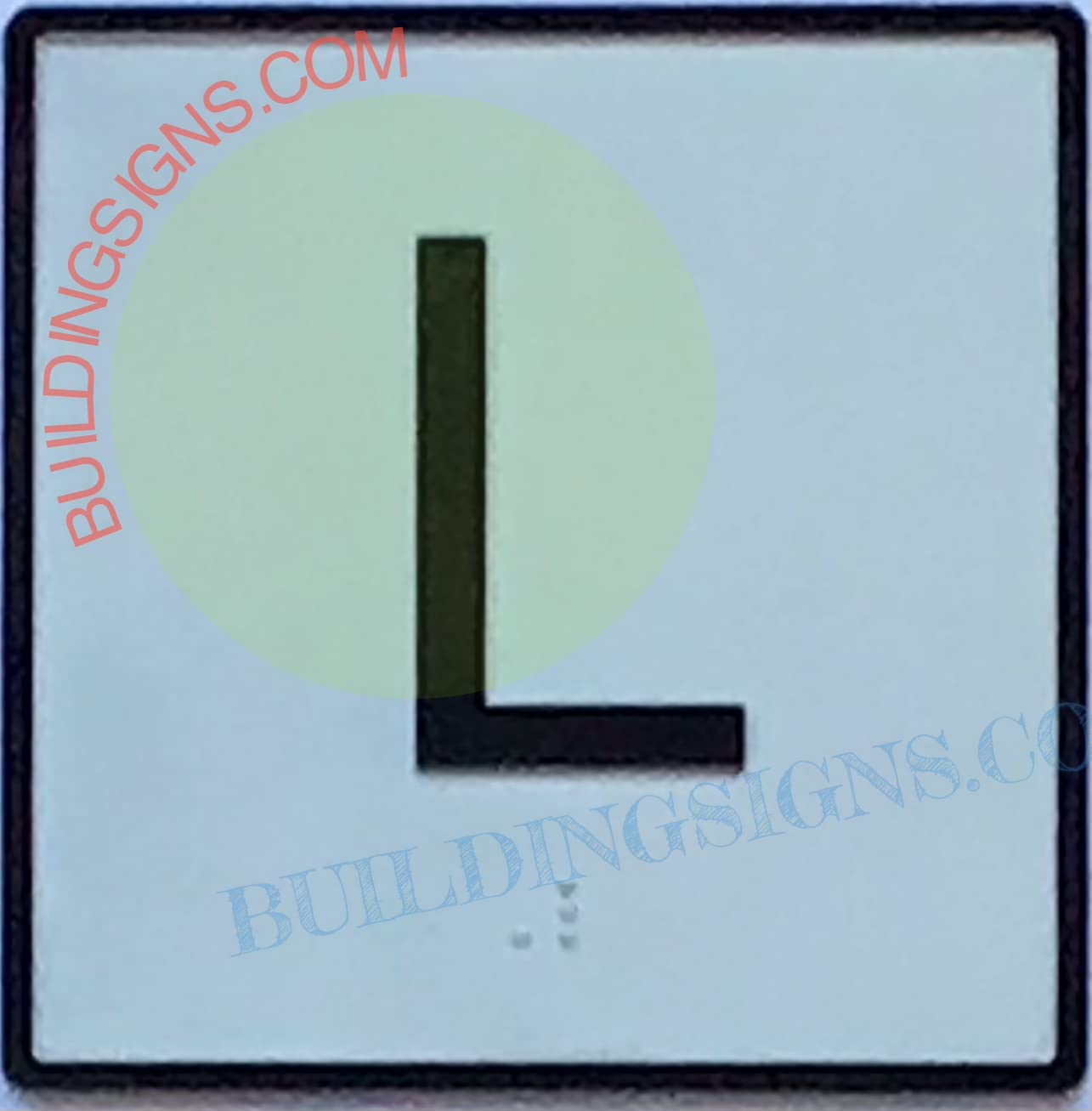 Elevator Floor Number L Sign - 4x4 Inch CAST Iron JAMB Plate with White Background - Durable & Stylish for Elevator Lobby Decoration - Perfect for Office Buildings, Hotels, and Commercial Spaces