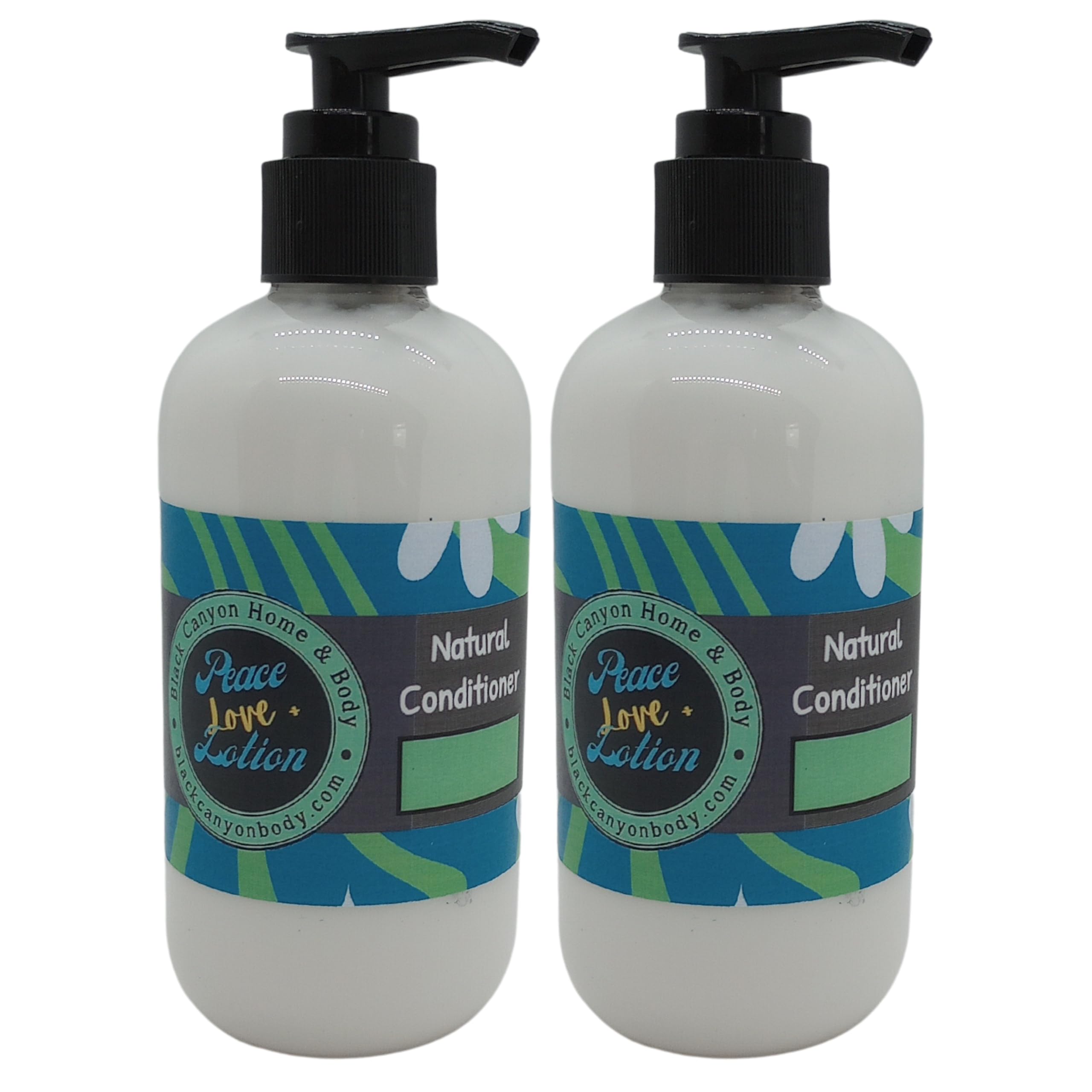 Peace Love + Lotion Dates & Lemon Peel Scented Natural Hair Conditioner - 16 Oz (2 Pack) | Moisturizing & Nourishing for Dry, Damaged Hair | Perfect for Daily Use & Salon-Quality Results at Home