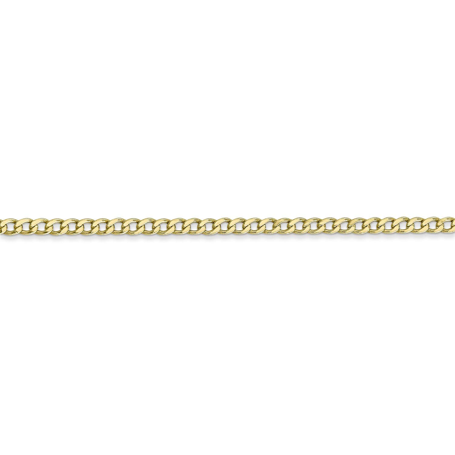 10K Yellow Gold Lightweight Curb Chain Necklace, Bracelet or Anklet - Dainty Jewelry for Women, Gift for Her, Everyday Wear & Special Occasions
