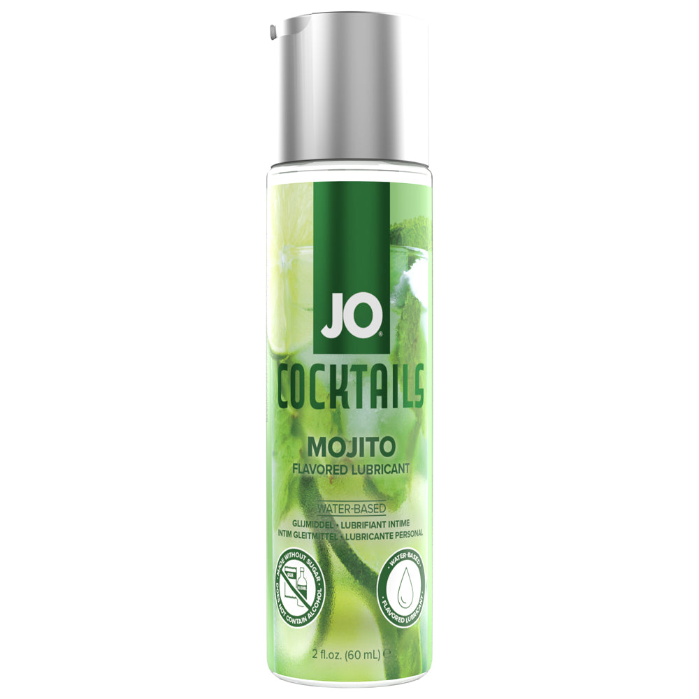 JO Cocktails Flavored Lubricant - Mojito Mint Flavor | Water-Based Personal Lubricant for Couples | Perfect for Romantic Nights & Sensual Massage
