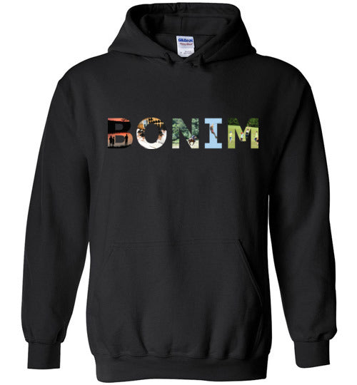 Bonim Heavy Blend Hoodie with Filled Logo - Cozy Pullover Sweatshirt for Men & Women - Perfect for Casual Wear, Gym, and Outdoor Activities