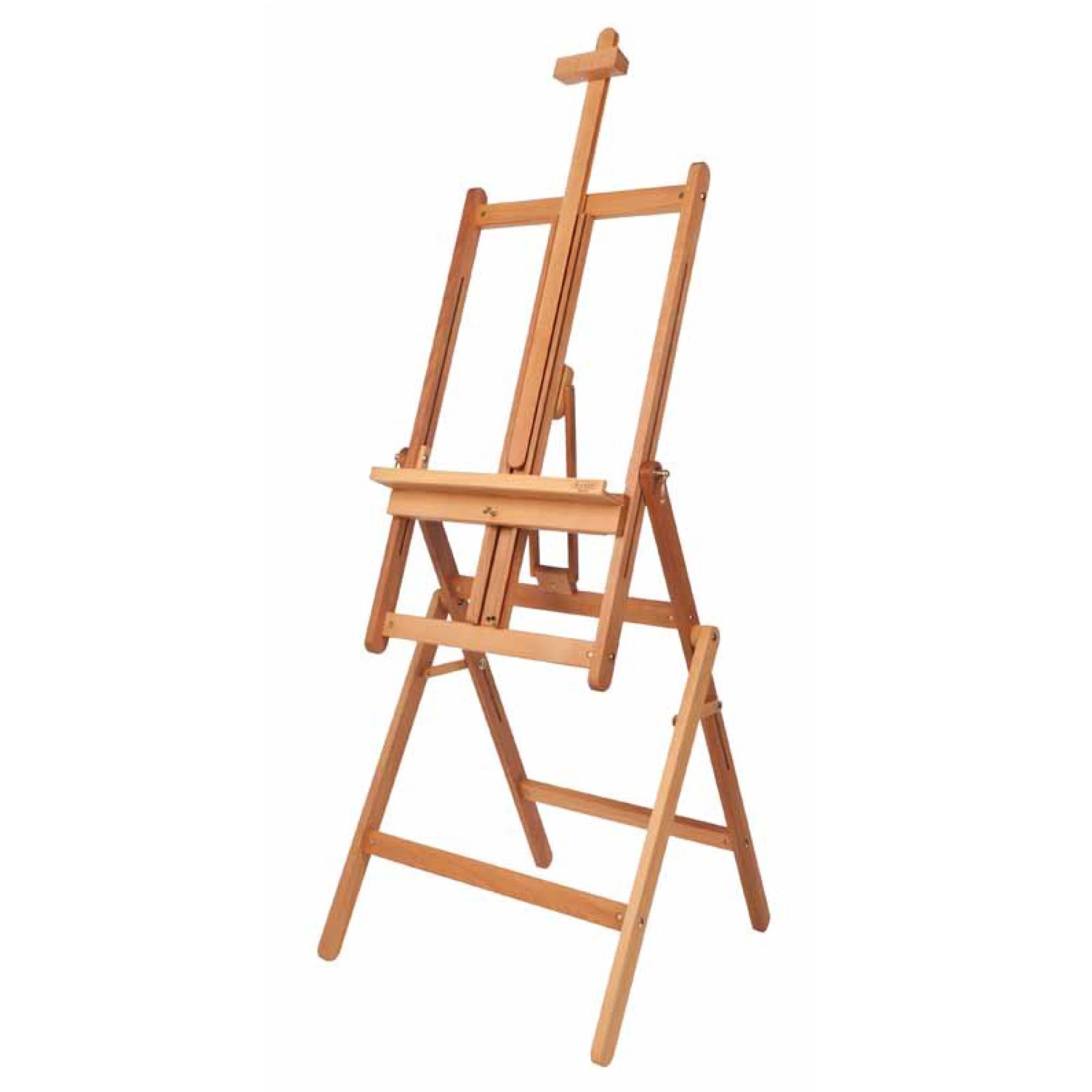 Mabef Professional Watercolor & Oil Painting Studio Easel - Adjustable Natural Wood Artist Easel for Indoor & Outdoor Art Studios, Home Decor, and Classroom Use