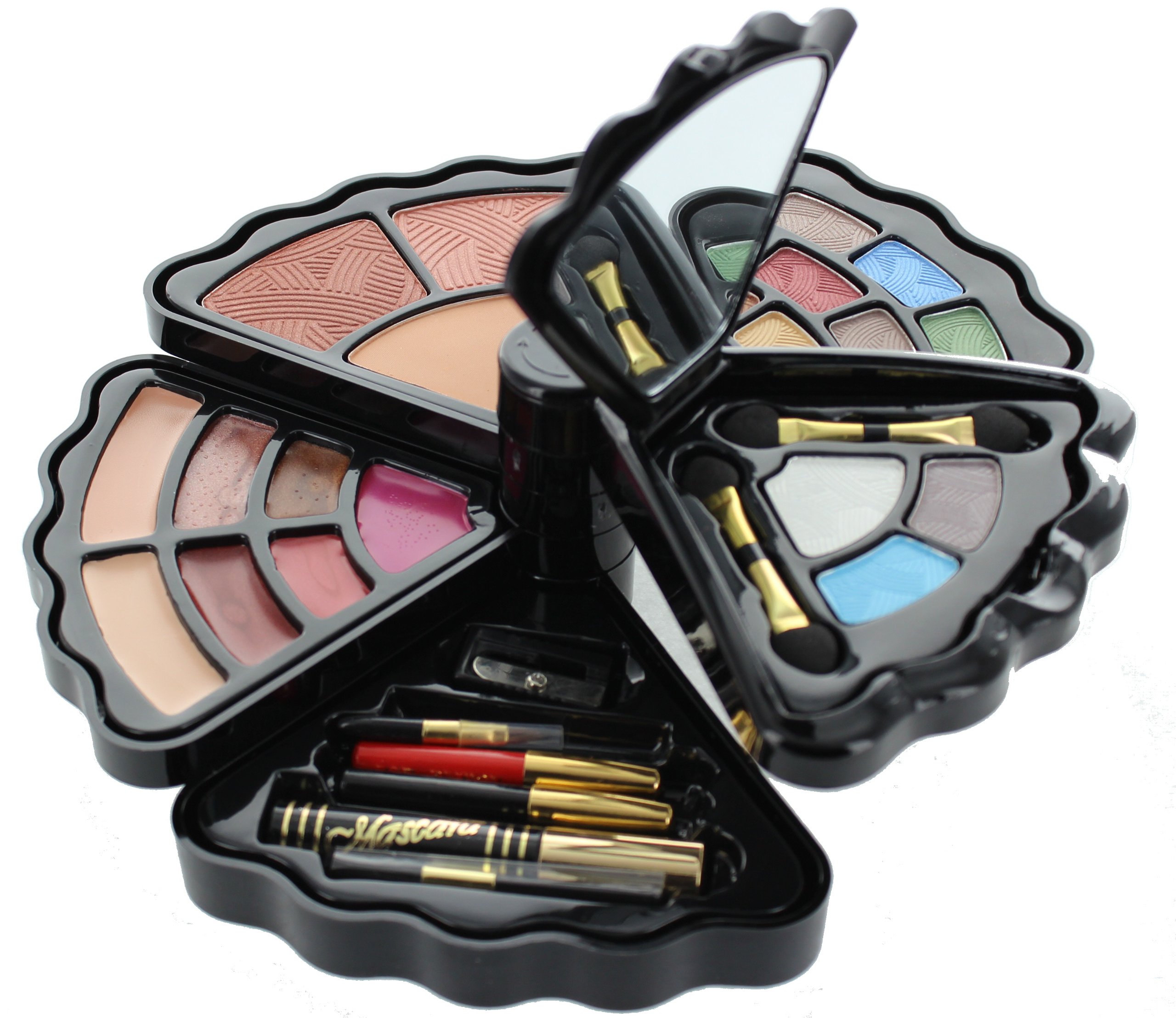 Professional Makeup Set with Eyeshadows, Blush, Lip Gloss & Mascara - Complete Cosmetic Kit for Everyday Beauty & Party Looks