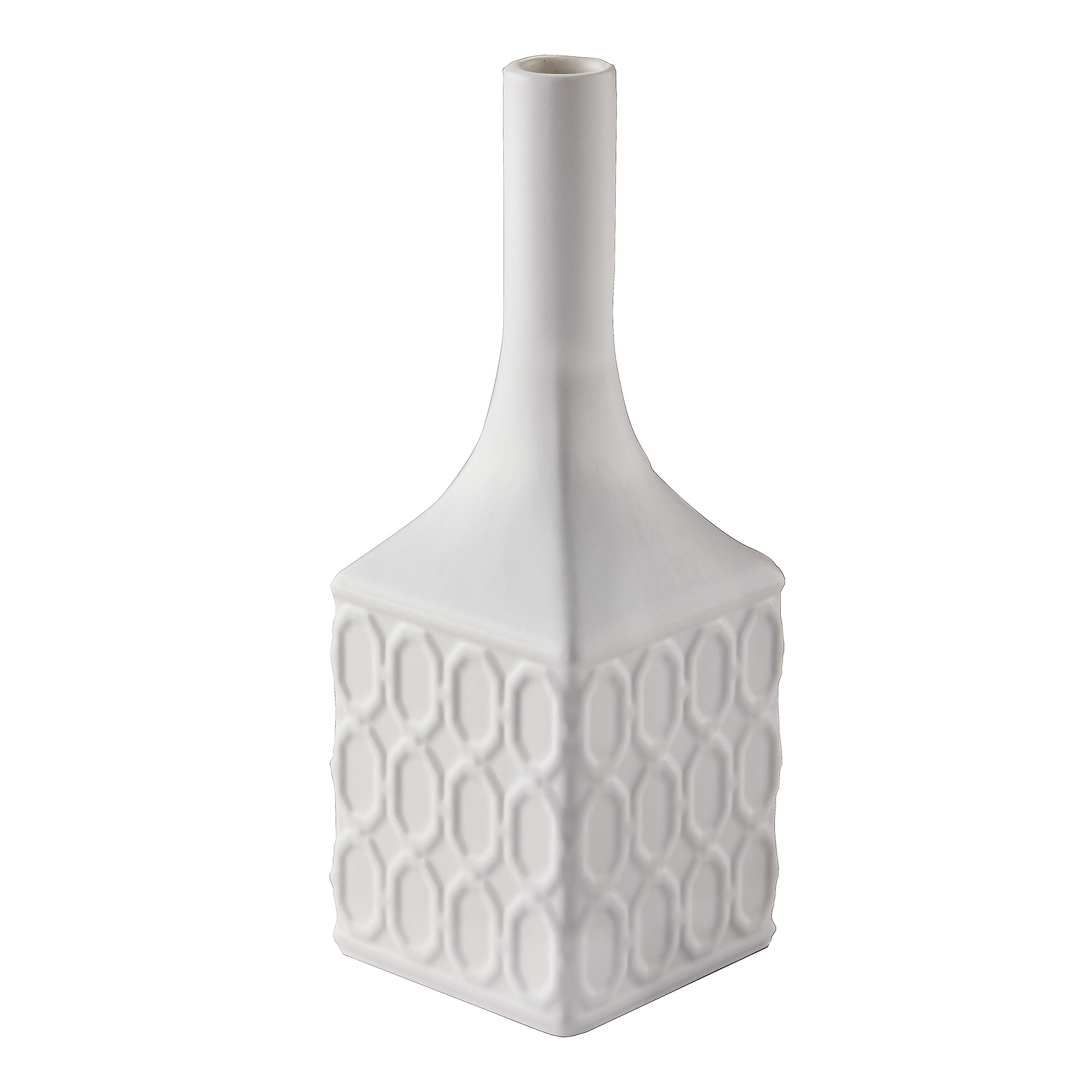 SKL Home Lithgow 5-Piece Bathroom Accessory Set - Modern White Ceramic Soap Dispenser, Toothbrush Holder, Tumbler & Tray - Perfect for Bathroom Organization & Spa-Like Decor