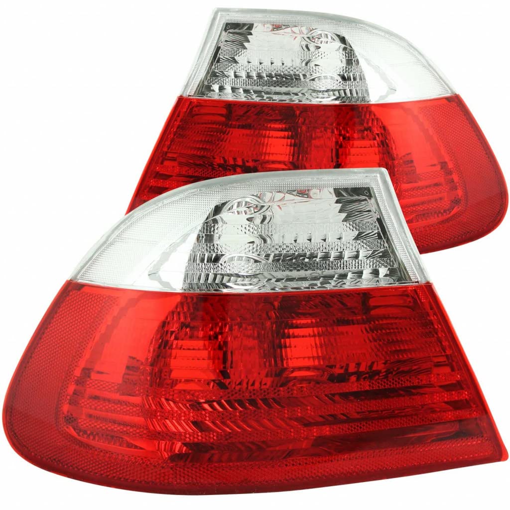 ANZO Red/Clear LED Tail Lights for BMW 330Ci & 325Ci (2001 Model) - 221217 | High-Performance Replacement Lights for Enhanced Visibility & Style