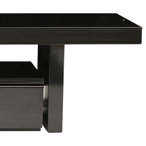 Black Glossy MDF TV Stand with 3 Storage Drawers - Extendable Entertainment Center for Living Room, Bedroom & Home Theater Setup