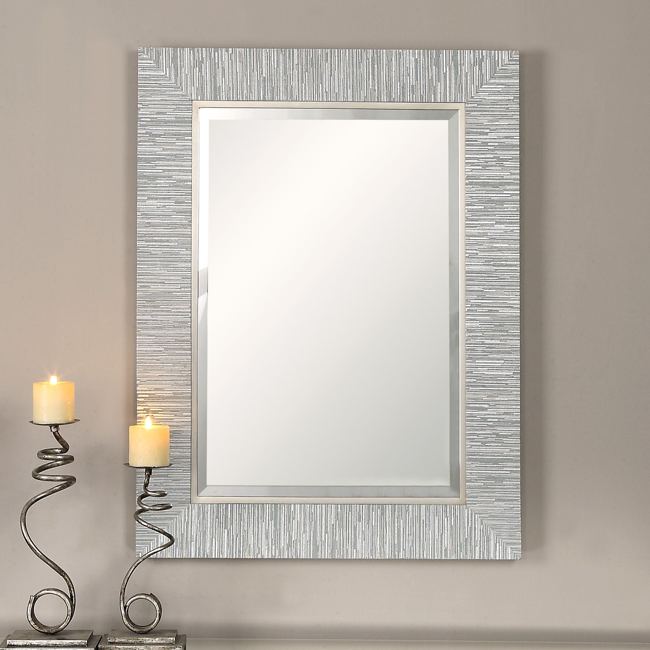 Belaya Wood Mirror Gray - Handcrafted Full-Length Wall Mirror with Rustic Wood Frame for Living Room, Bedroom, and Entryway Decor