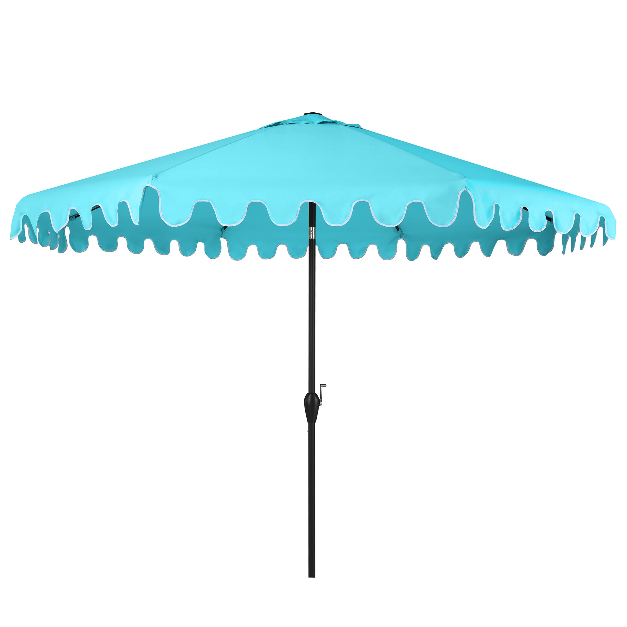 POLYTEAK 11FT UV-Resistant Outdoor Patio Umbrella with Easy Crank Open & Push Button Tilt - Perfect for Poolside, Garden, and Backyard Relaxation (Blue)