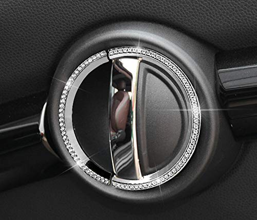 Mini Cooper Interior Accessories - Silver Inside Handle Rings (4pcs) | Stylish Car Bling for Women | Perfect for Customizing & Protecting Your Mini Cooper's Interior