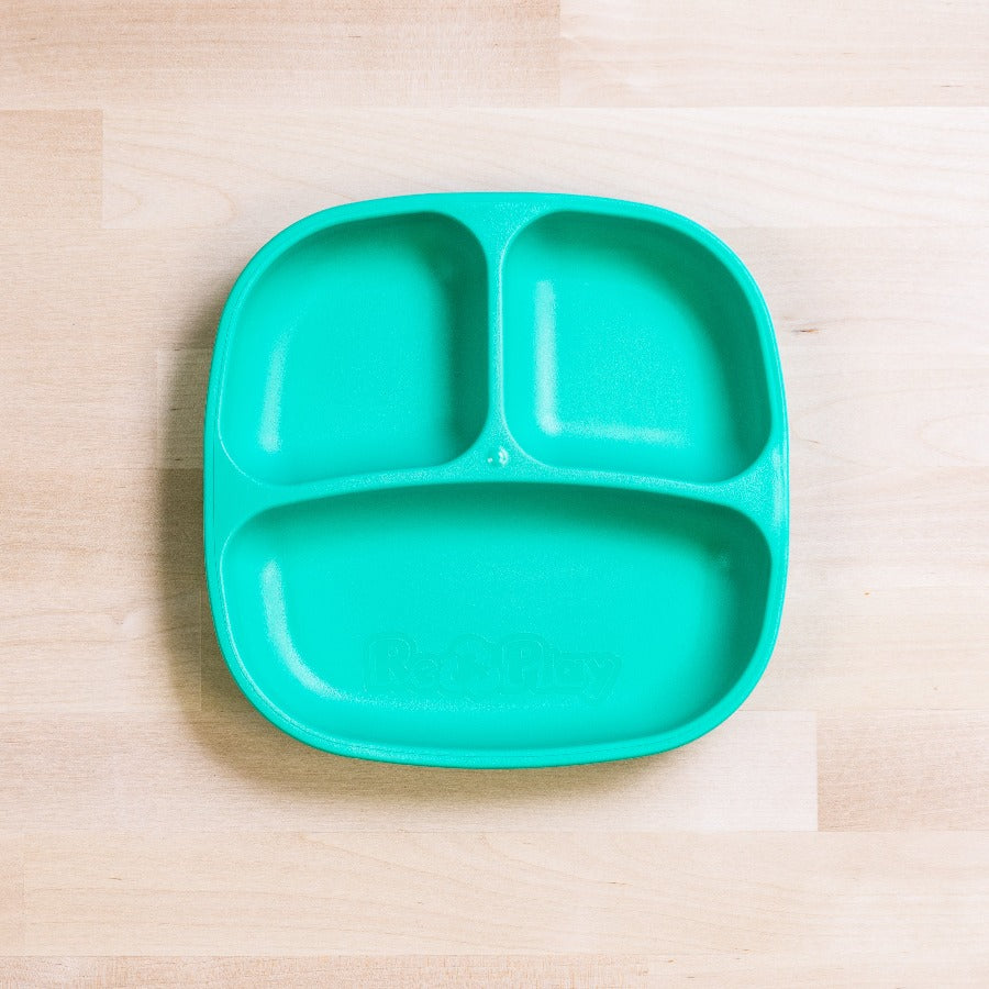 RePlay Divided Plate - BPA-Free Toddler Feeding Dish with Sections for Kids - Perfect for Mealtime, Snacks, and Portion Control at Home or On-the-Go