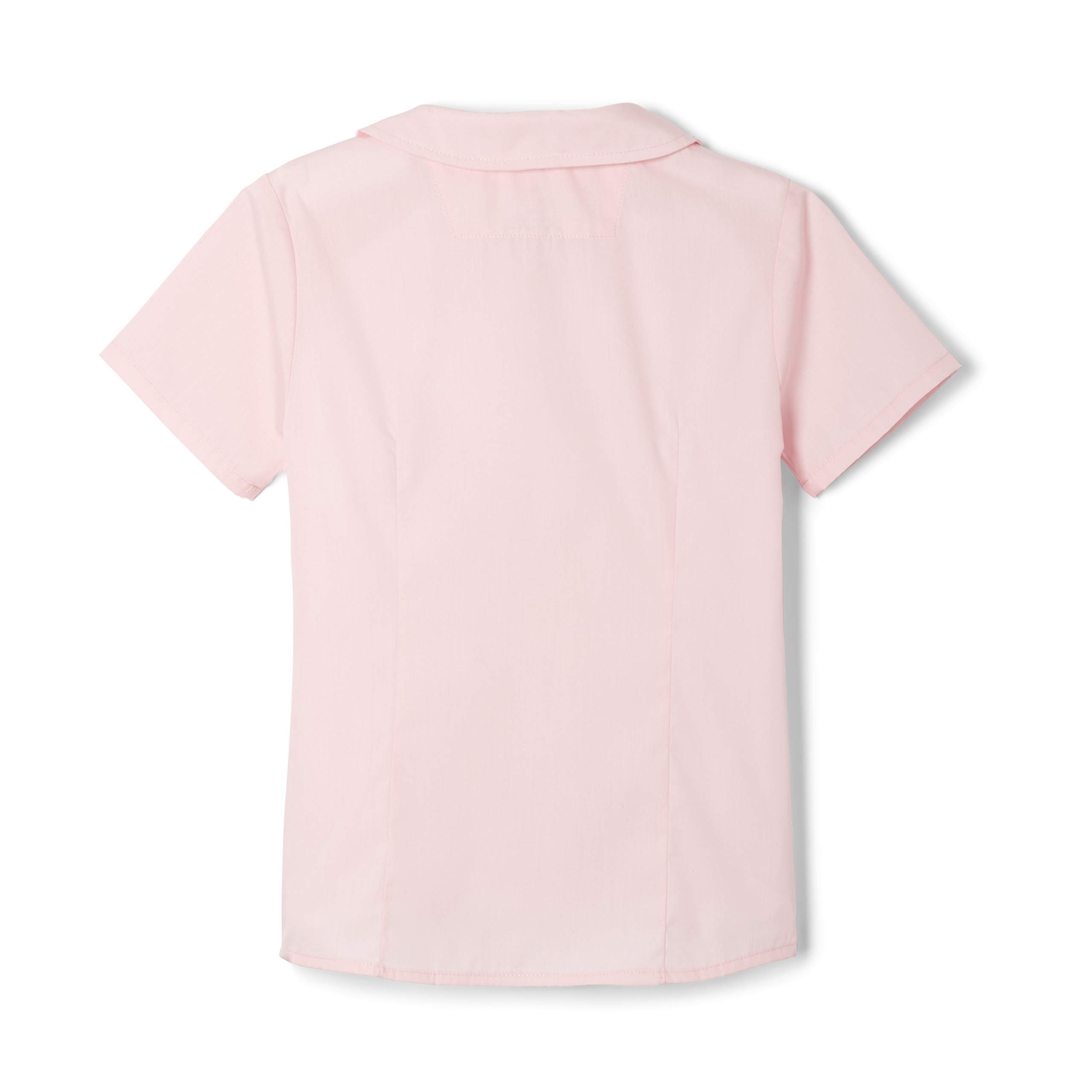 French Toast Girl's Short Sleeve Peter Pan Collar Blouse - Classic & Plus Size Cute Top for School, Tea Party & Special Occasions