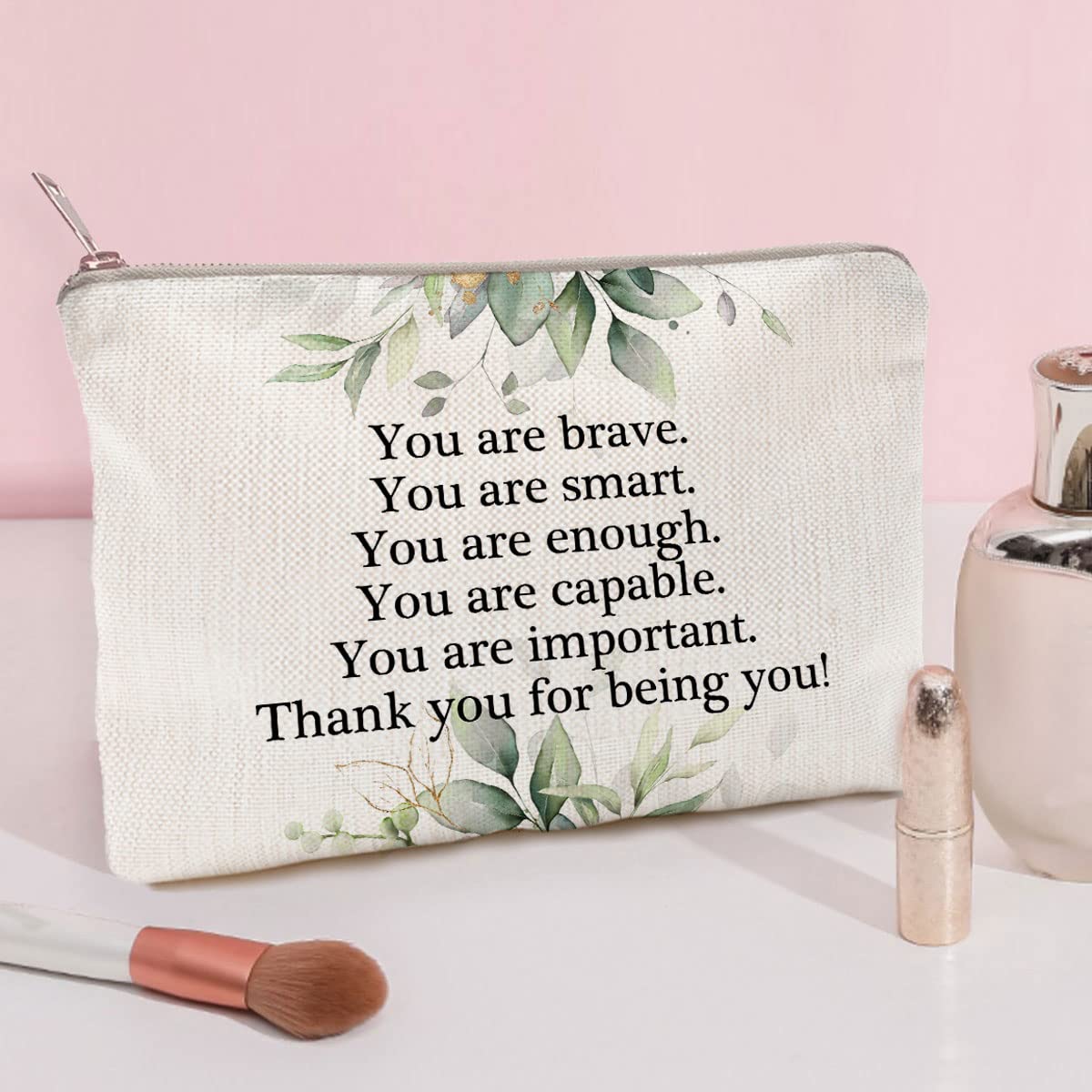You Are Brave Graduation Gifts for Women - Inspirational Cute Pencil Case & Pen Holder, Makeup Bag for School, Office & Travel - Perfect Birthday & Graduation Gift Idea
