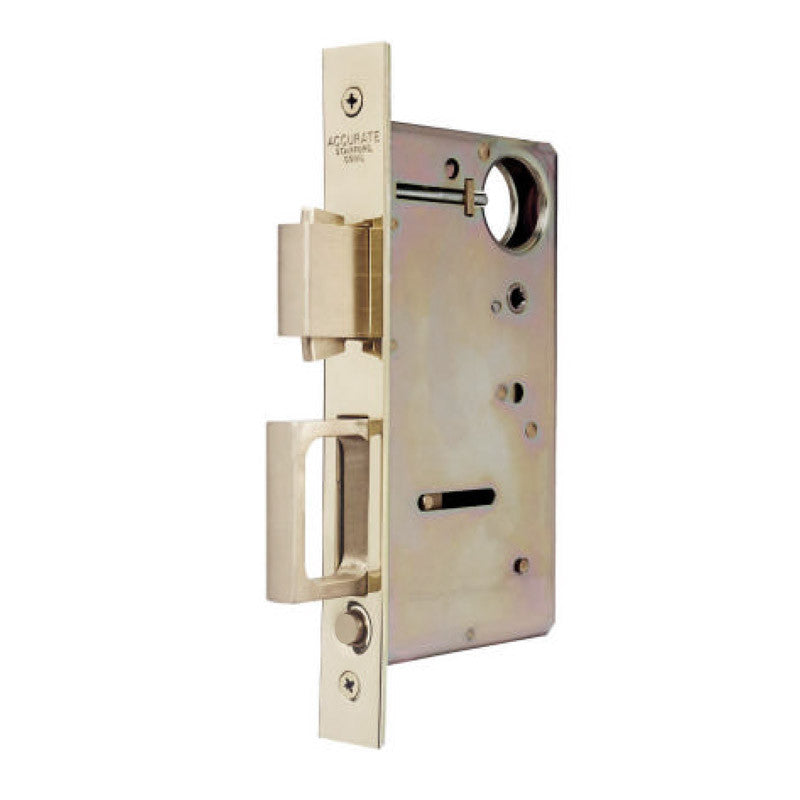 Accurate Pocket Door Privacy Lock Set with Rectangular Flush Pulls 2002CPDL 5 - Secure Sliding Door Hardware for Bedrooms, Bathrooms & Closets