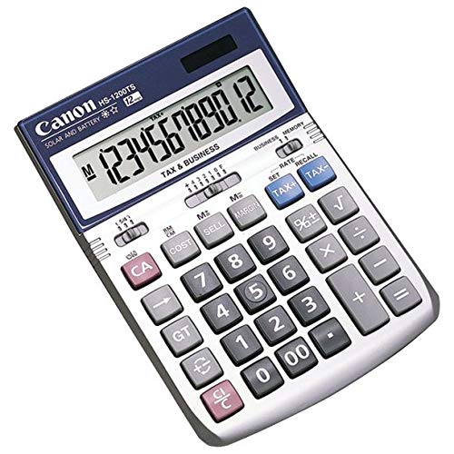 Canon HS-1200TS 12-Digit Desktop Business Calculator - 12 Pack Bulk Office Supplies for Accounting, Bookkeeping & Financial Calculations