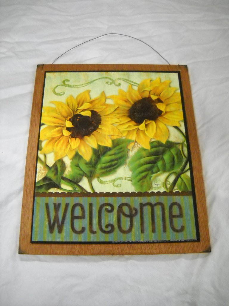 Sunflower Wooden Wall Sign - Fall Home Decor for Country Living