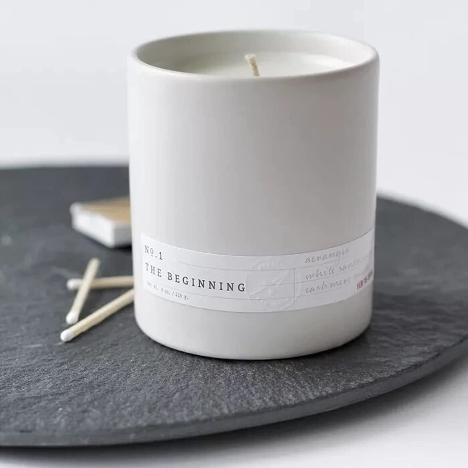 Aerangis Candle The Beginning - Long Lasting Aromatherapy Candles with 50 Hour Burn Time | Floral Scent of Orchid, Bergamot, Jasmine, Rose & Sandalwood | Home Fragrance Decor & Gift for Relaxation, Meditation & Romantic Ambiance