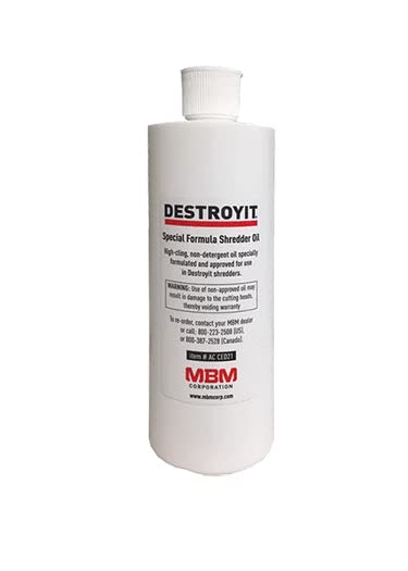 MBM Destroyit 8 Pints of High-Performance Paper Shredder Lubricant (8 x 1 Pint Bottles) - CED21/8 | Extends Shredder Life & Prevents Jams for Office, Home & Commercial Use