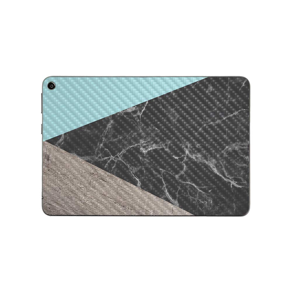 MightySkins Carbon Fiber Skin for Amazon Fire HD 8 (2020) - Wood & Marble Design | Protective Durable Textured Cover | Easy to Apply | Made in USA | Perfect for Home, Office & Travel Use