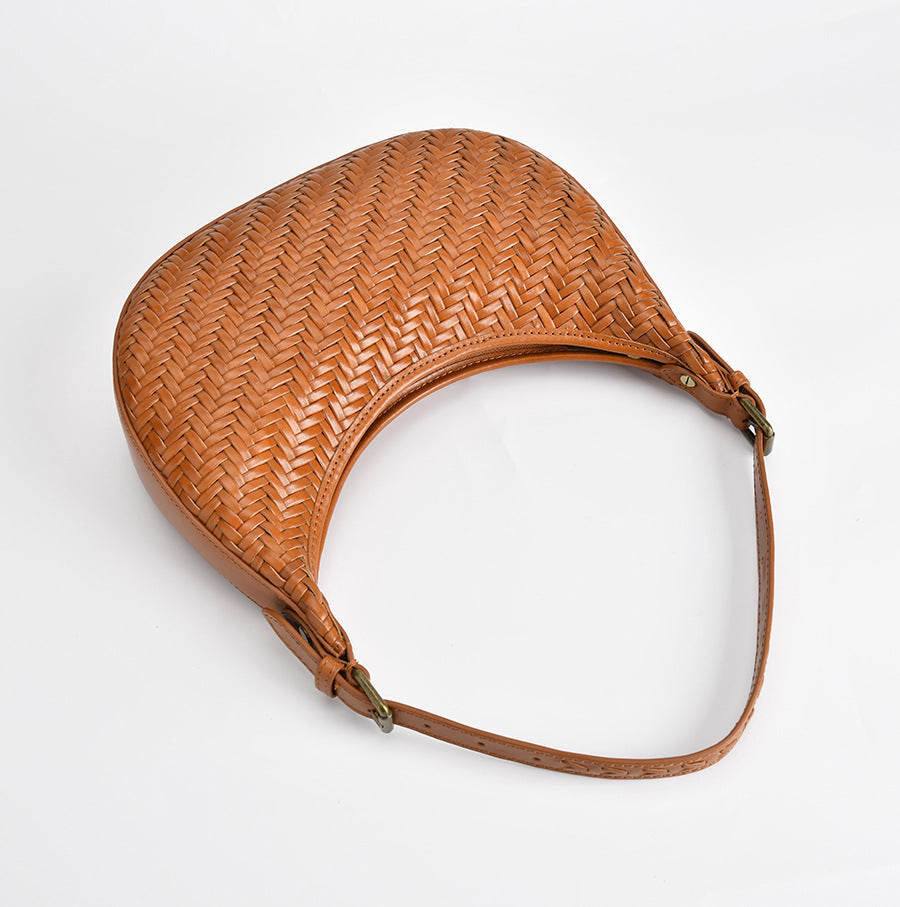 Handwoven Crescent Shoulder Bag for Women - Boho Crossbody Purse with Adjustable Strap - Perfect for Travel, Shopping & Everyday Use