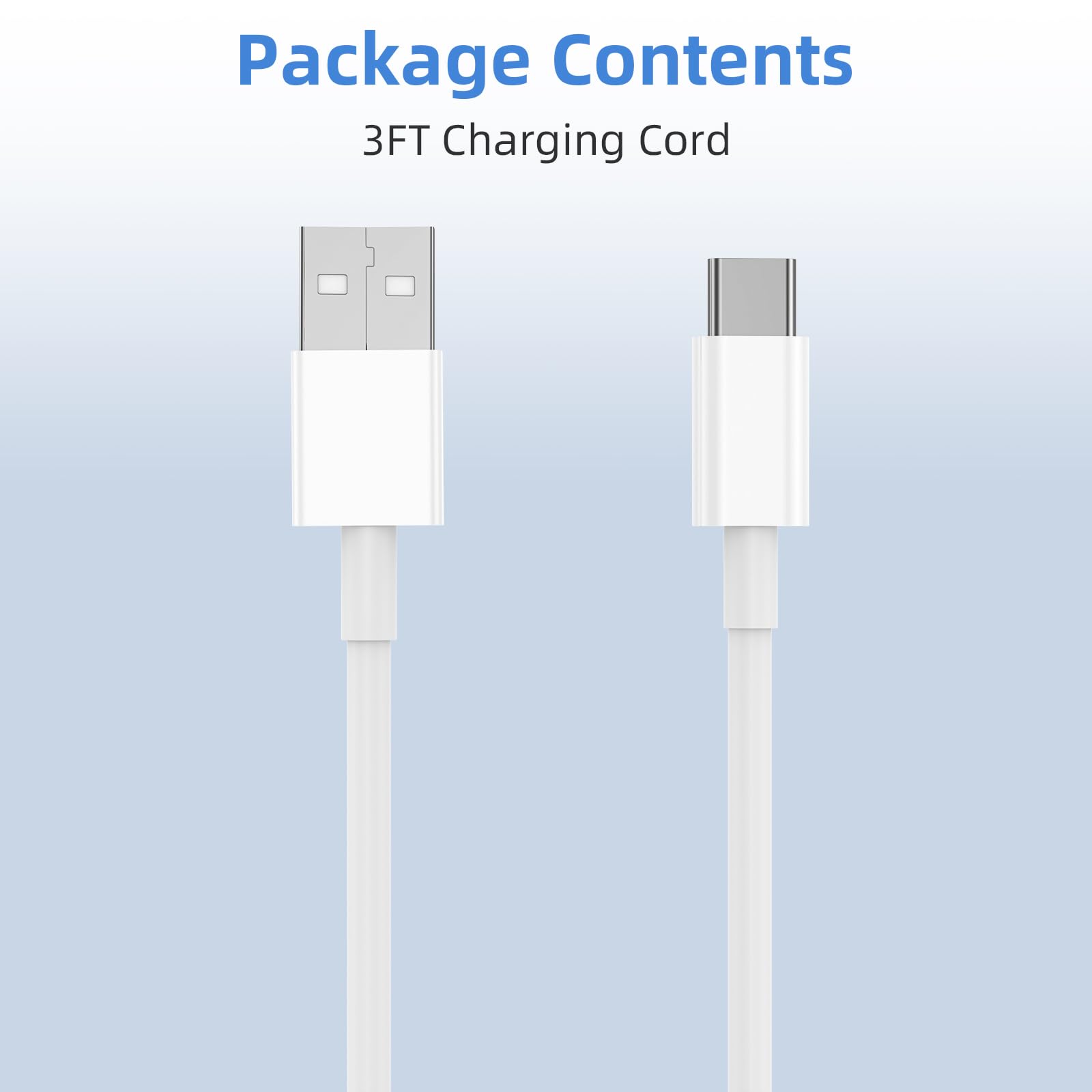 2-Pack 3FT USB A to USB C Fast Charging Cable for iPhone 16/15/Plus/Pro Max, iPad Pro 12.9/11, Air 5th/4th Gen - Durable Car Charger & CarPlay Compatible for Home, Office & Travel Use