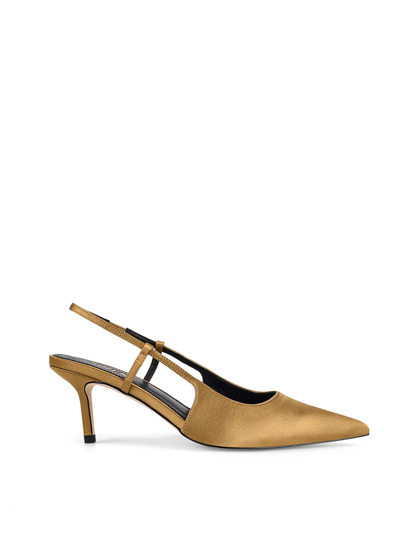 Yohana Women's Heeled Slingback Sandals - Bronze Satin Dress Shoes for Weddings, Parties & Evening Events