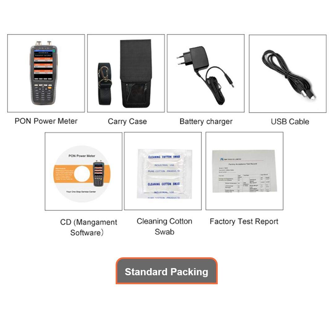 TM70B PON Power Meter with Visual Fault Locator - 3-in-1 Fiber Optic Tester for PON Network Installation & Maintenance | Perfect for FTTH, GPON, and EPON Testing in Telecom Engineering