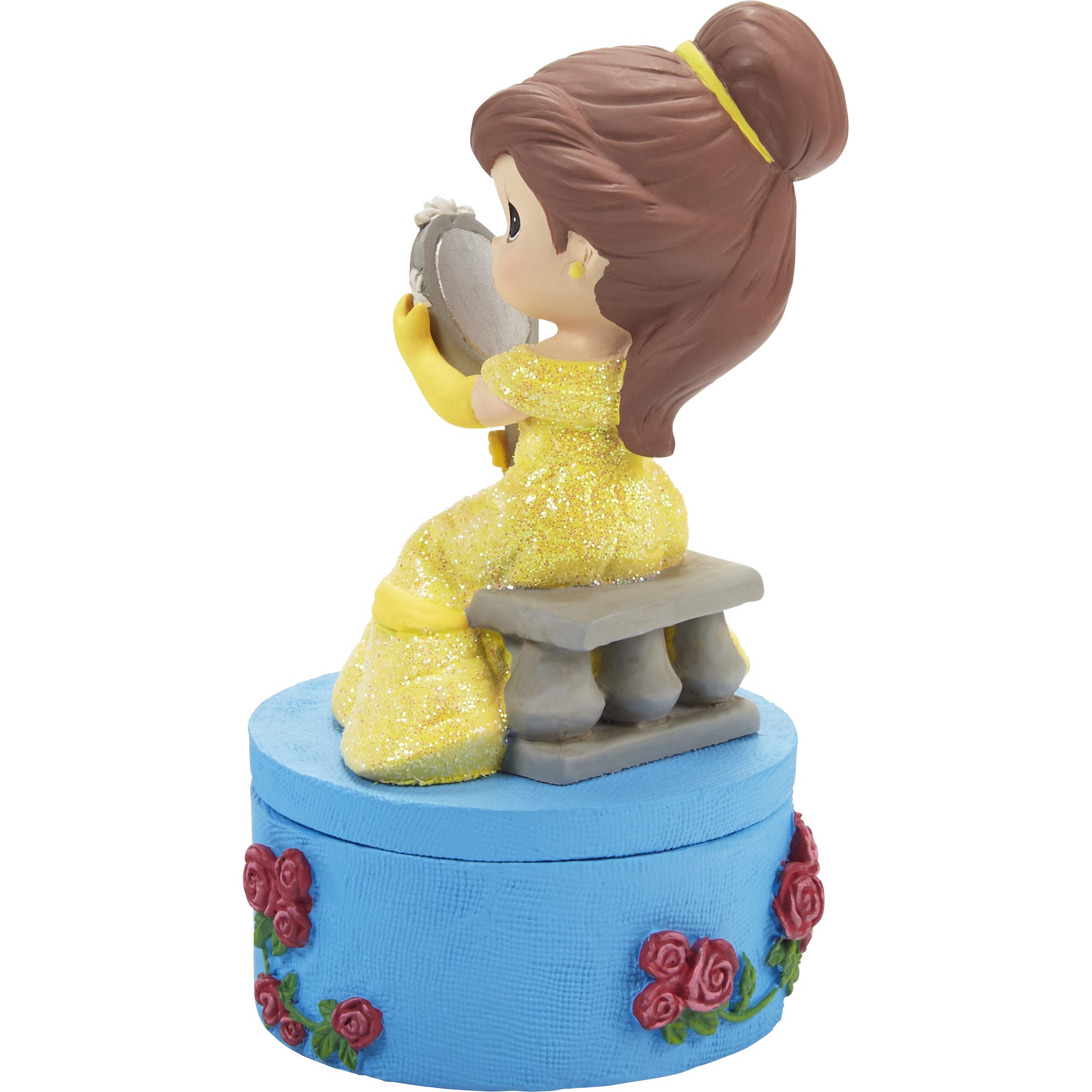 Precious Moments 202038 Disney Beauty and The Beast True Beauty Belle Resin Jewelry Box - Perfect for Collectors, Gift Giving & Disney Home Decor